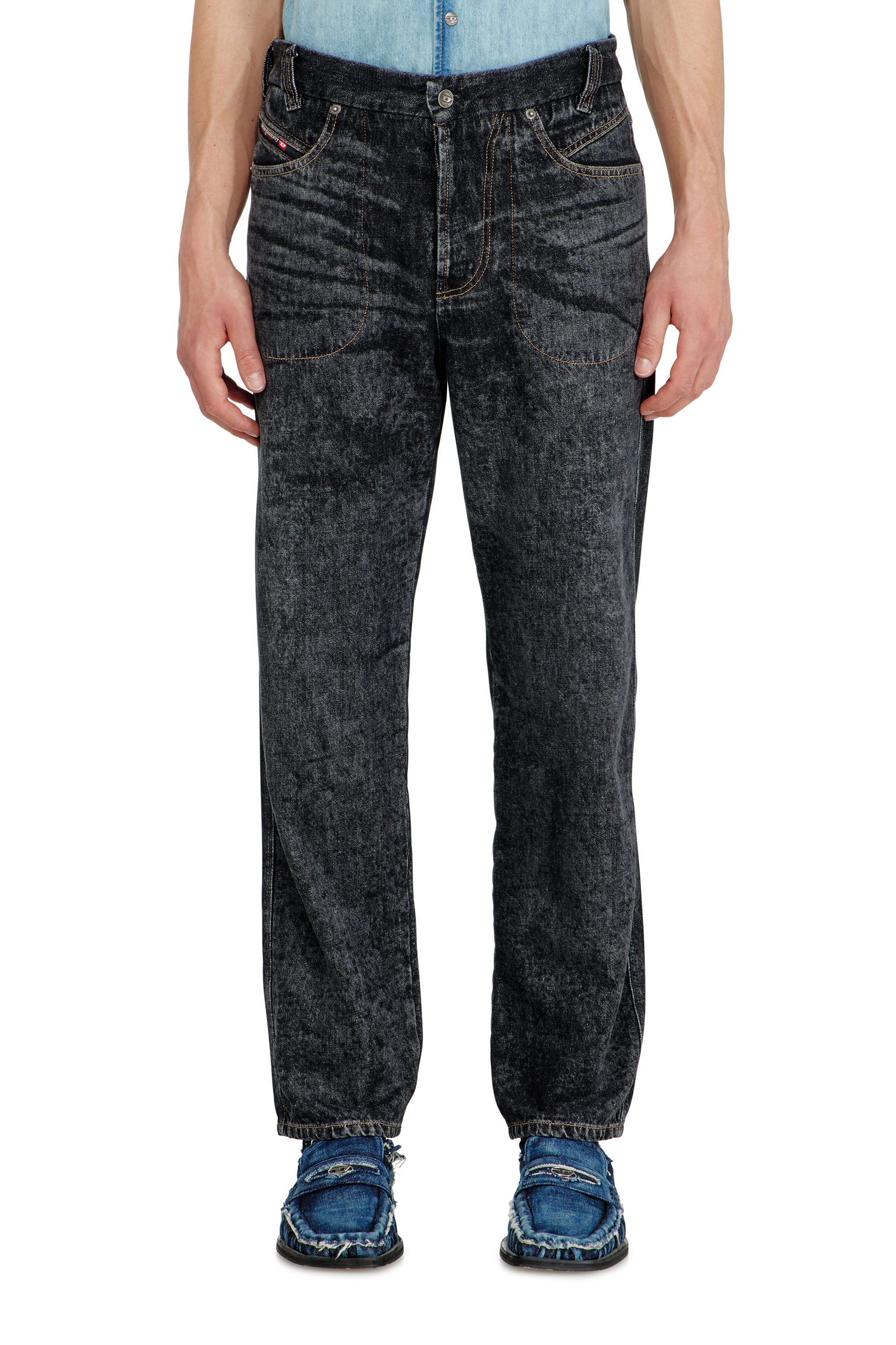 Diesel - Male's Relaxed Jeans D-Marcus 09Q24, ブラック/ダークグレー - 5
