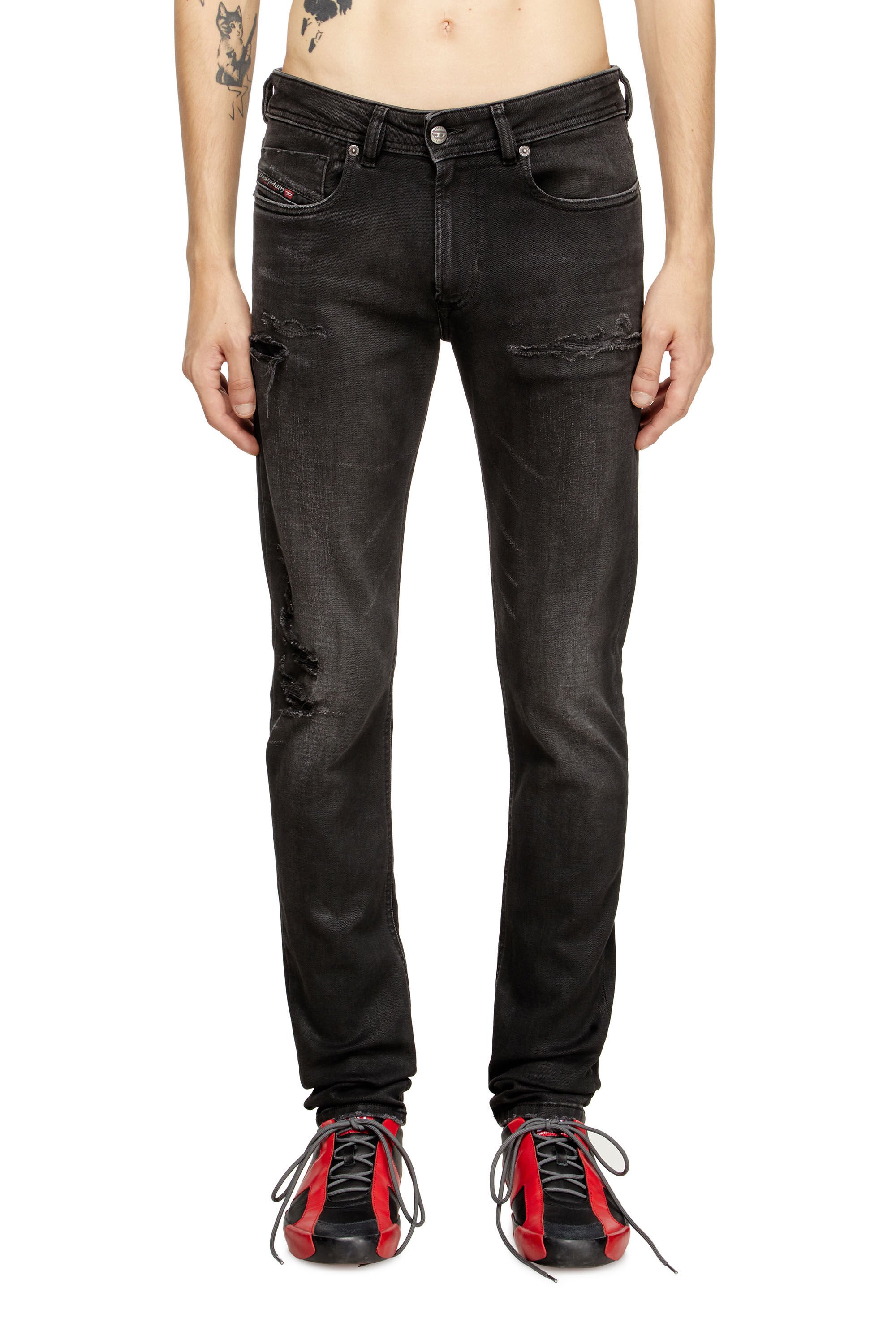 Diesel - Male's Skinny Jeans 1979 Sleenker 068SG, ブラック/ダークグレー - 3