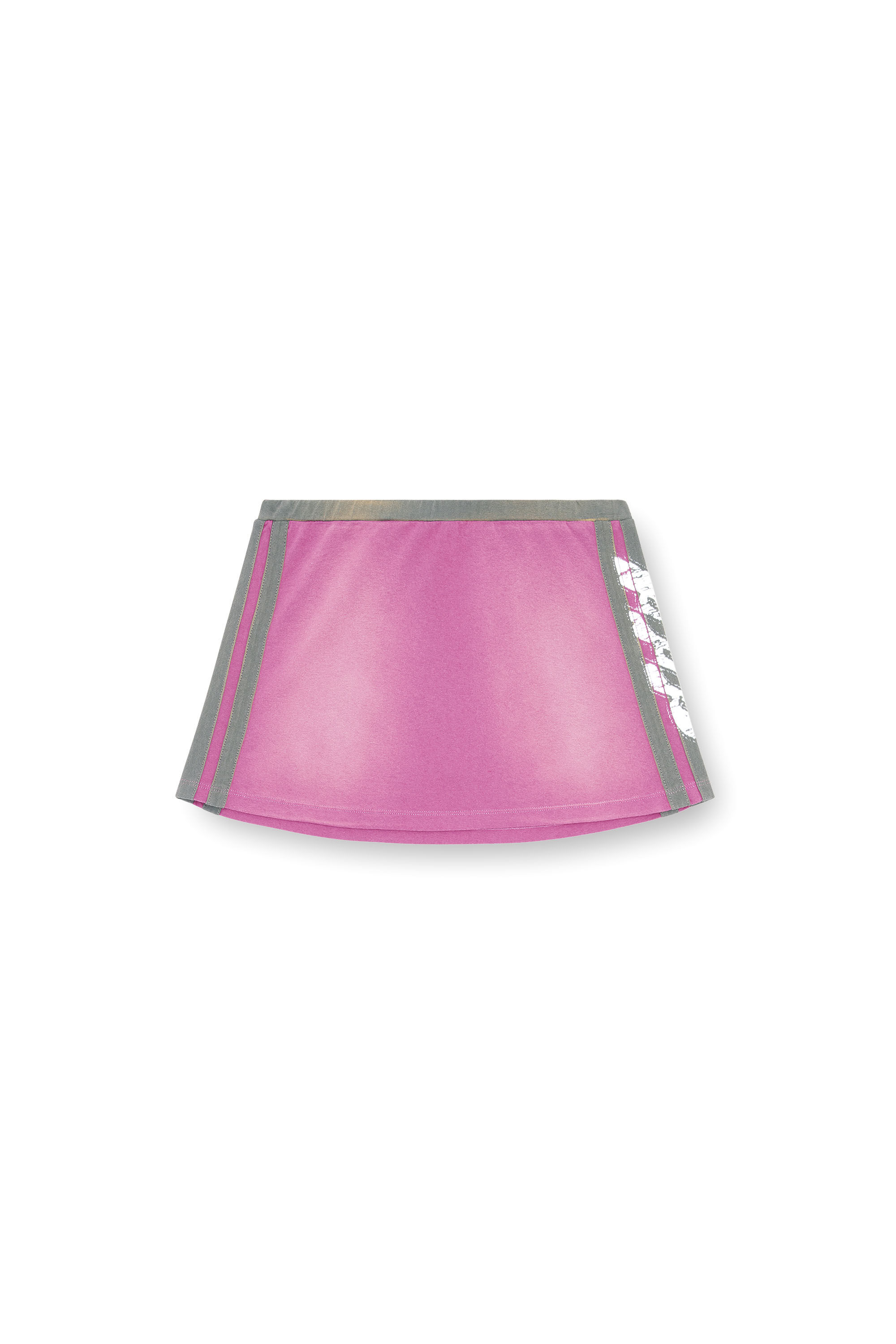 O-UNCUT-STRIPE Sun-faded mini skirt｜ピンク｜ウィメンズ｜DIESEL