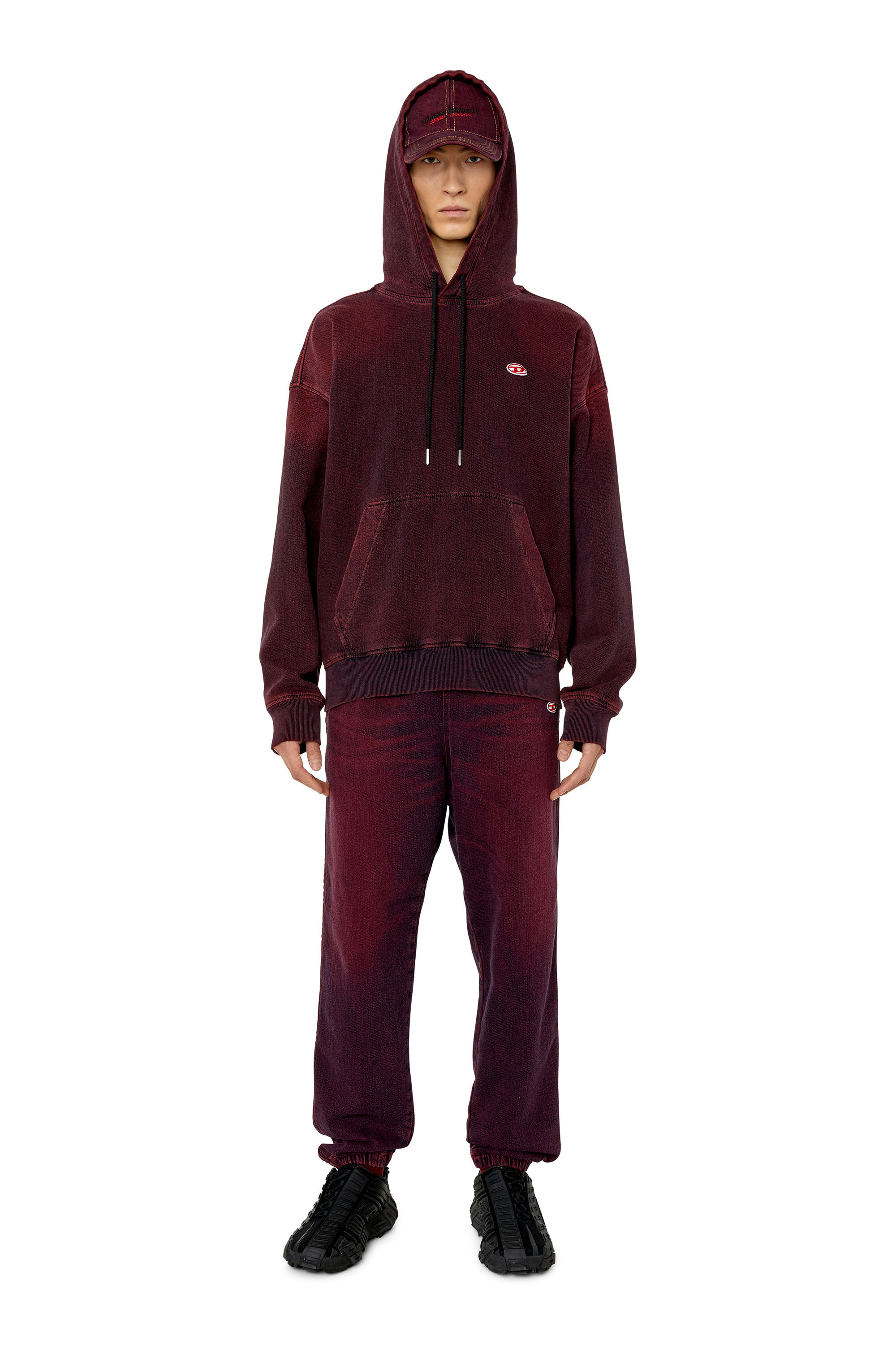 Diesel - Tapered D-Lab Track Denim 09G91, Unisex's テーパード D-Lab Track Denim in バーガンディー - 1