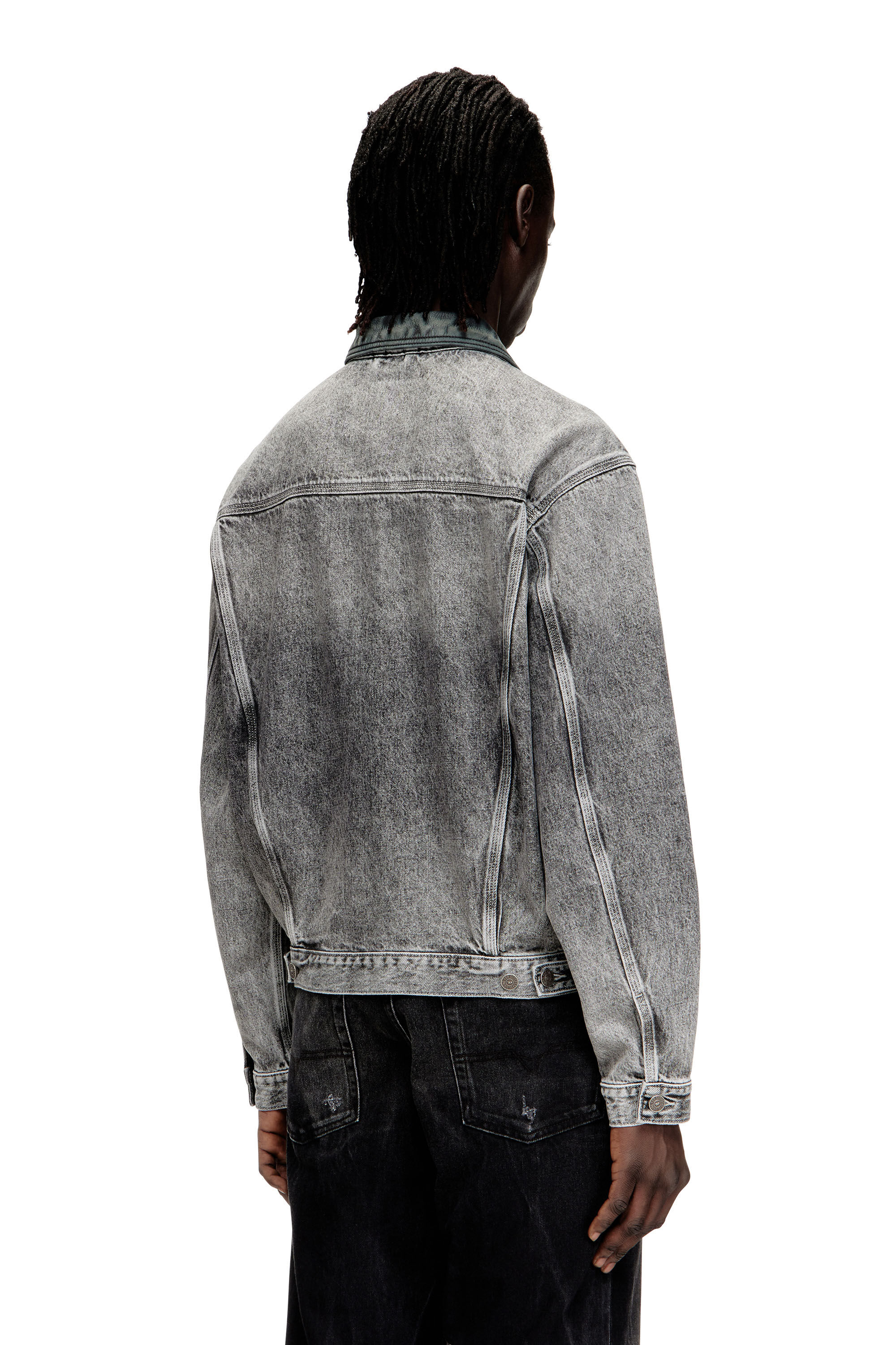 Diesel - D-DENVER-S, Unisex's デニムジャケット in グレー - 5