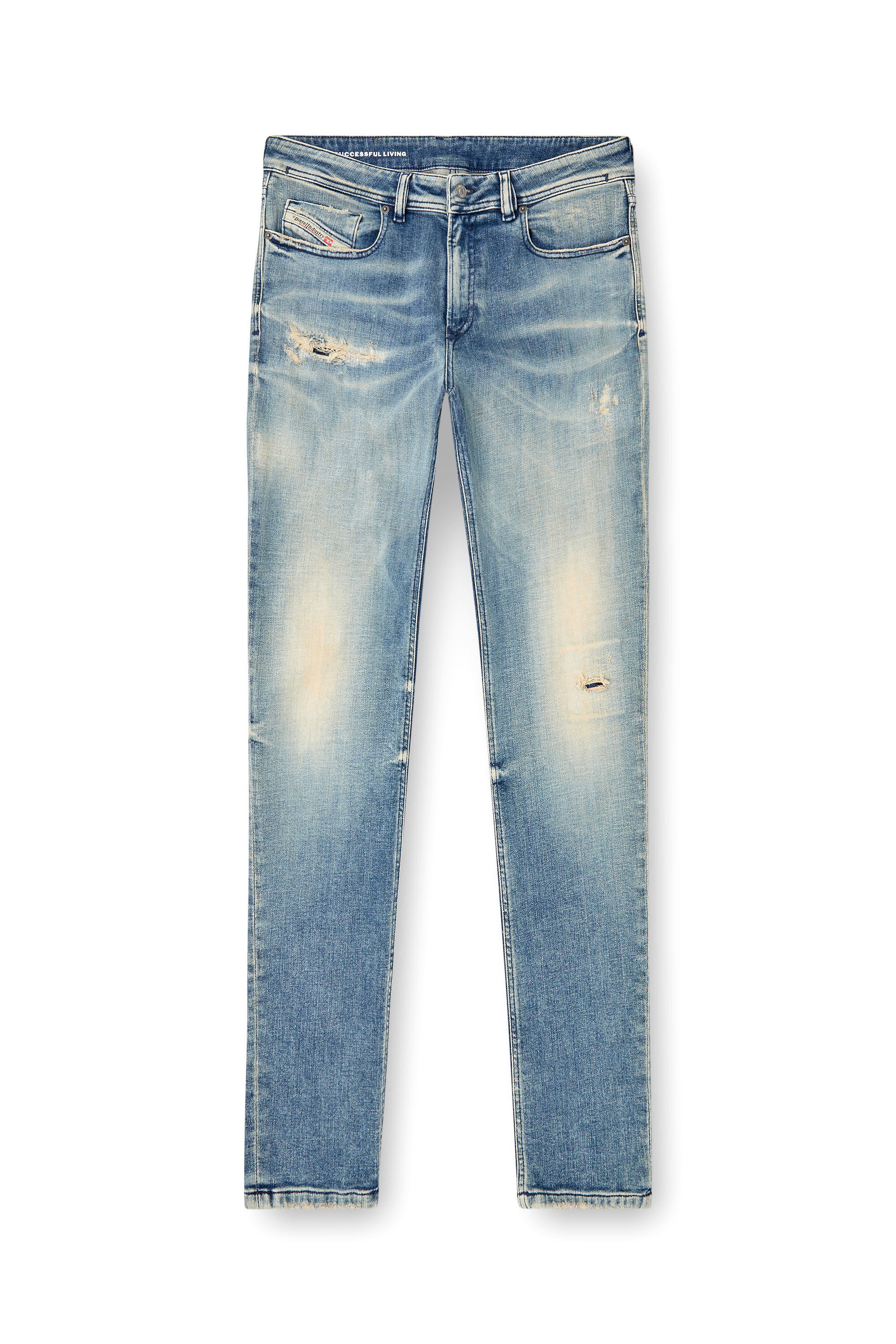Diesel - Male's Skinny Jeans 1979 Sleenker 09K58, ライトブルー - 2