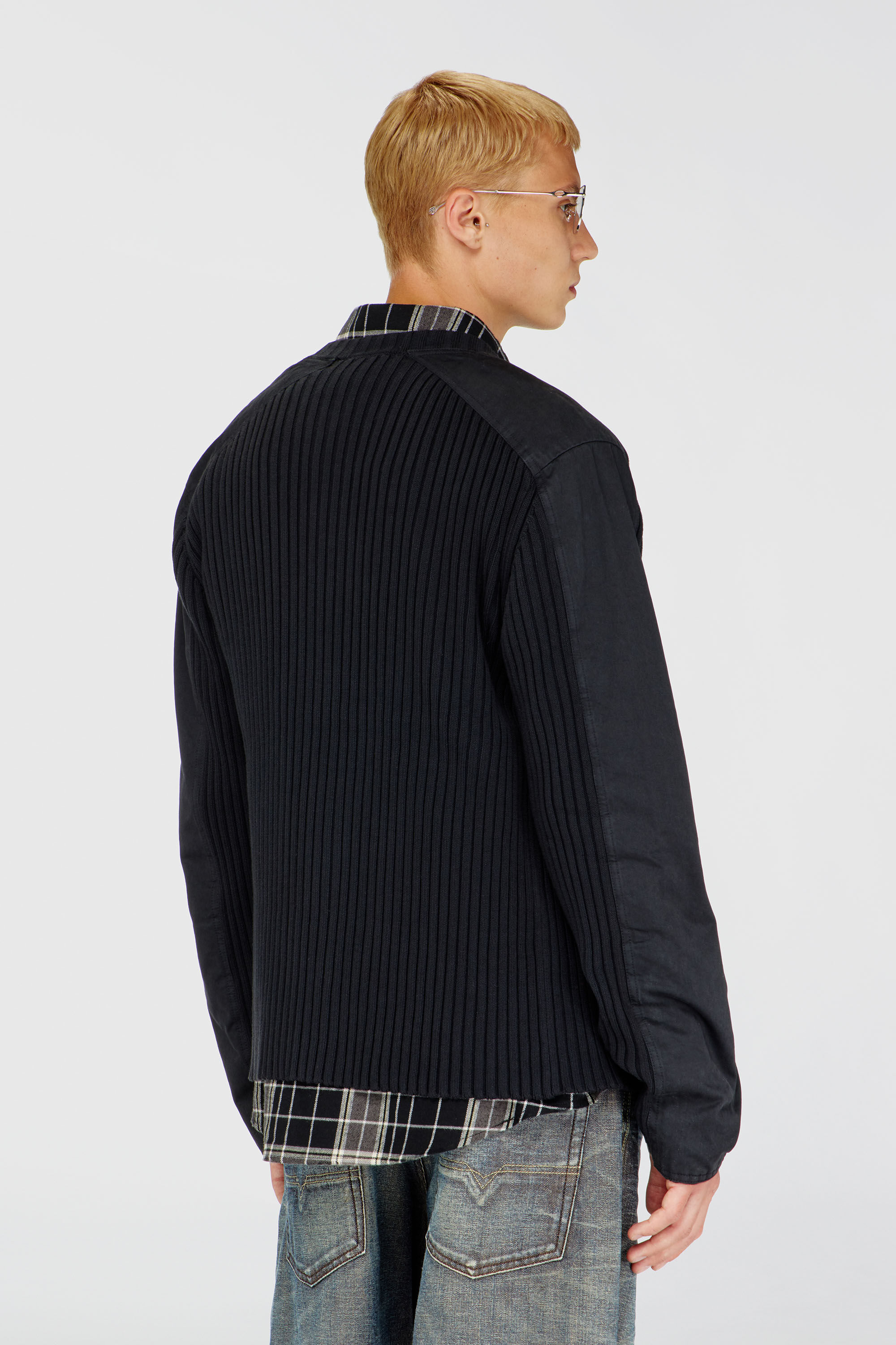 K-MATTY ジップカーディガン｜ブラック｜メンズ｜DIESEL