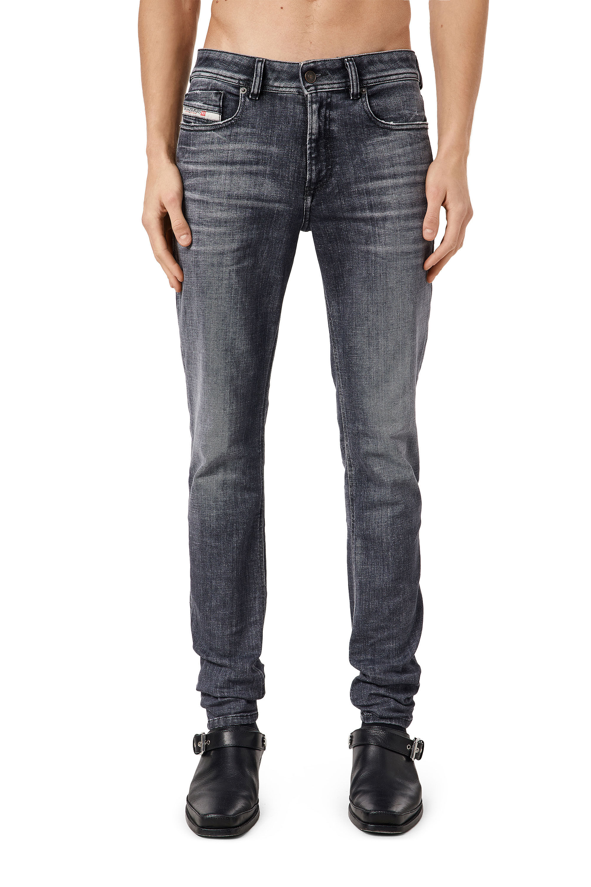 Diesel - 1979 Sleenker 09C68 Skinny Jeans, ブラック/ダークグレー - Image 3