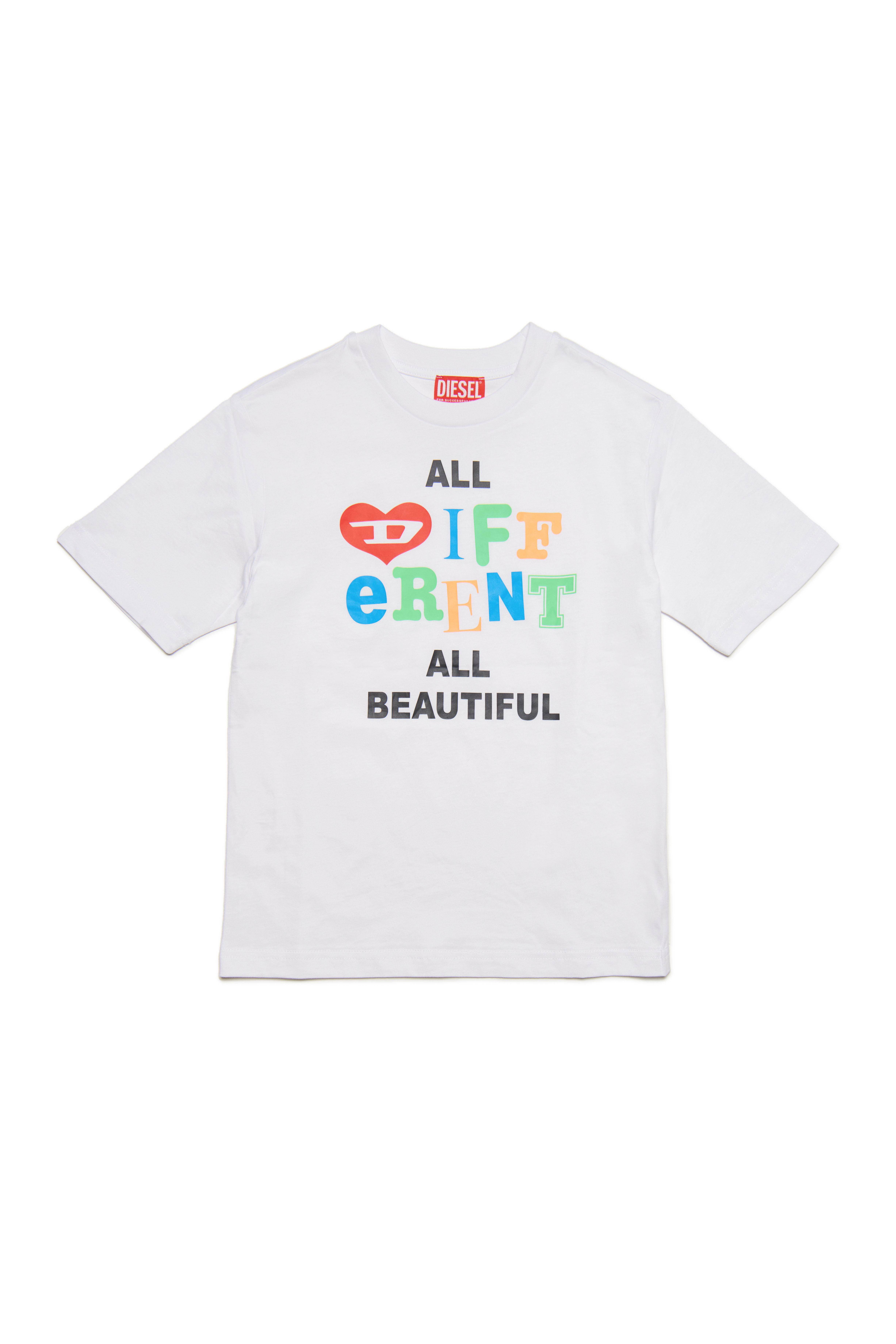 Diesel - TULLYX OVER, Unisex's キッズ 半袖Tシャツ クルーネック in ホワイト - 1