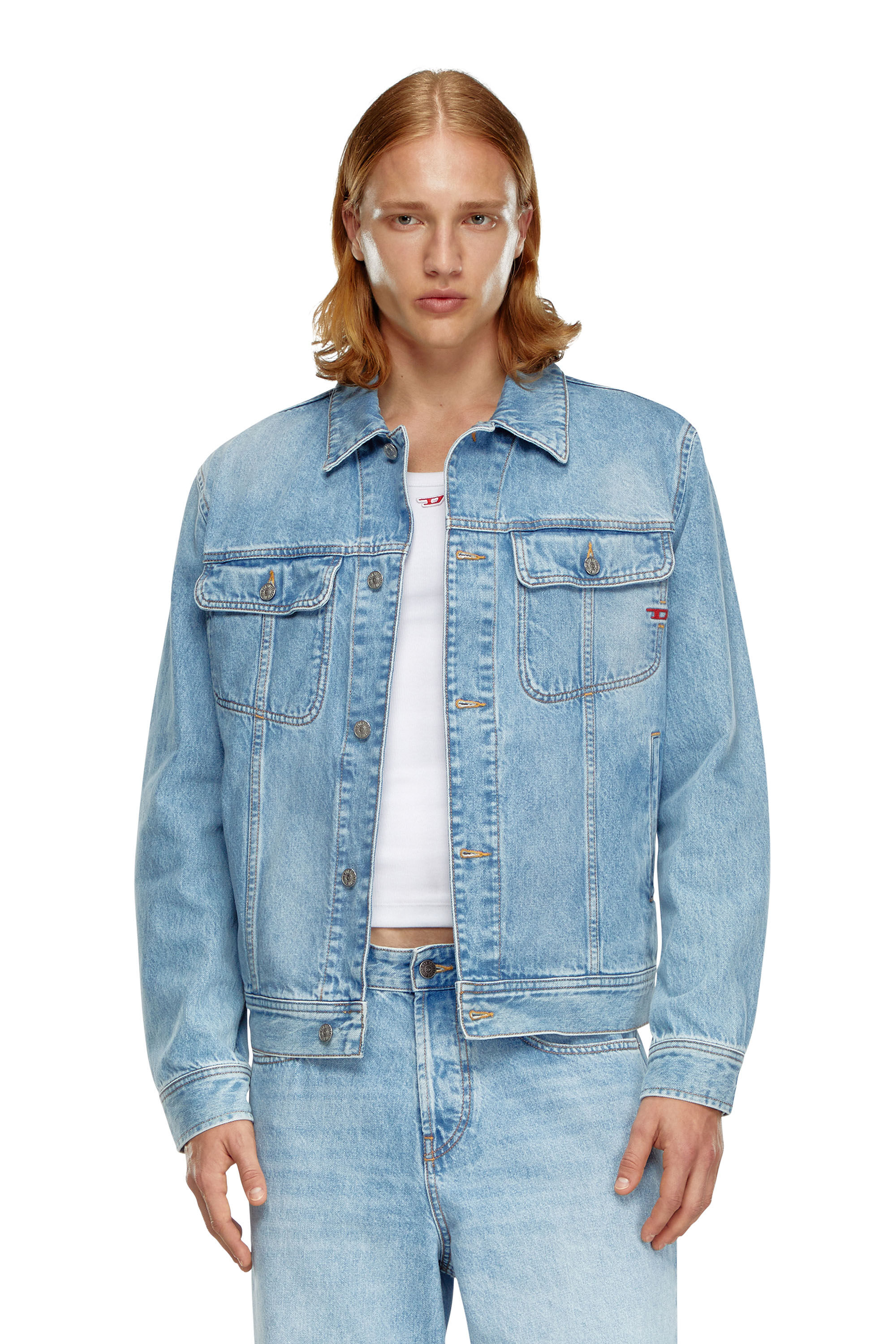 ブランドバッグ通販サイト D-BARCY Regular-fit jacket｜ブルー｜メンズ｜DIESEL trucker ジャケット・アウター