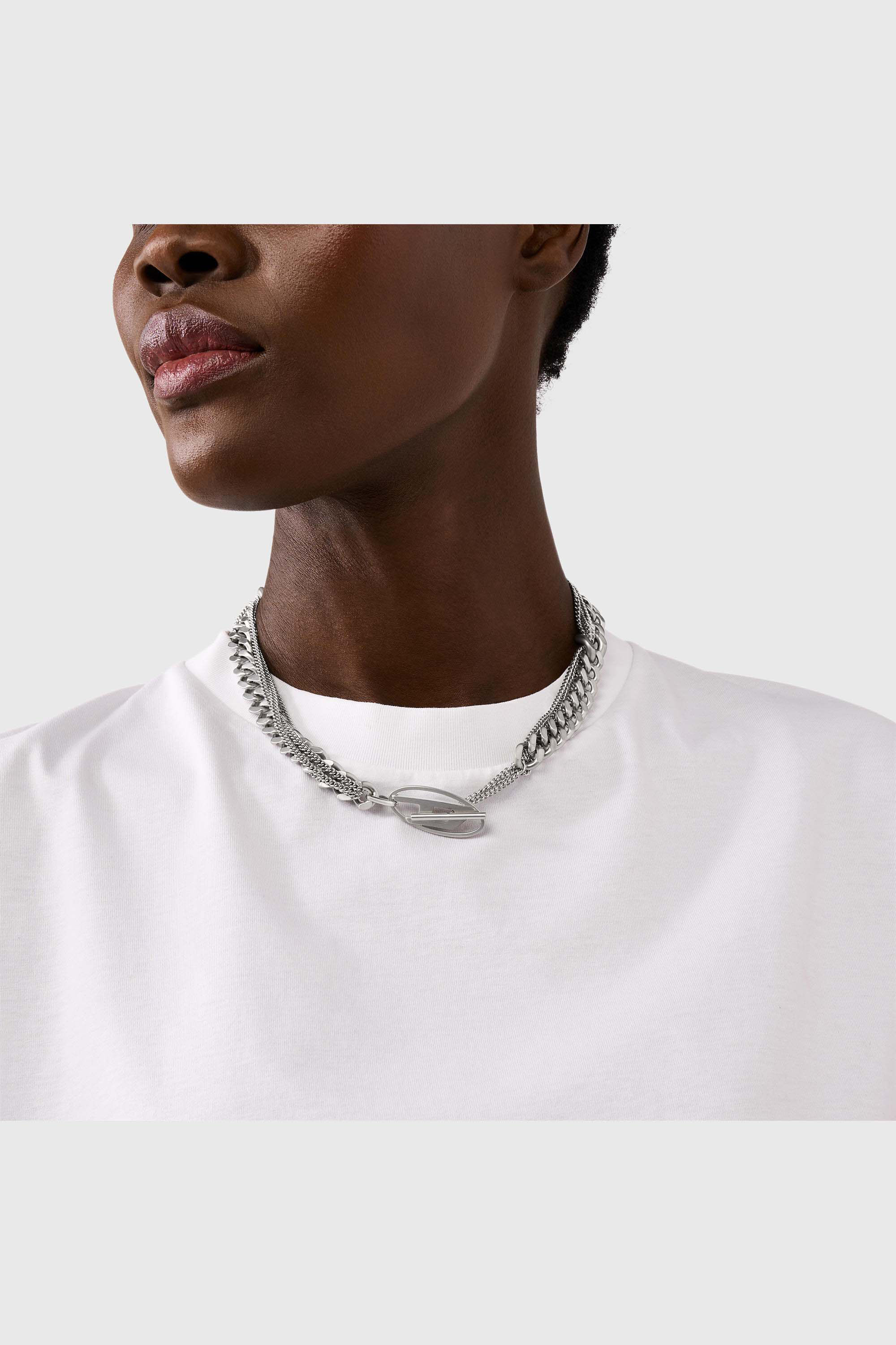 DX1549040 JEWEL ネックレス｜シルバー｜ウィメンズ｜DIESEL