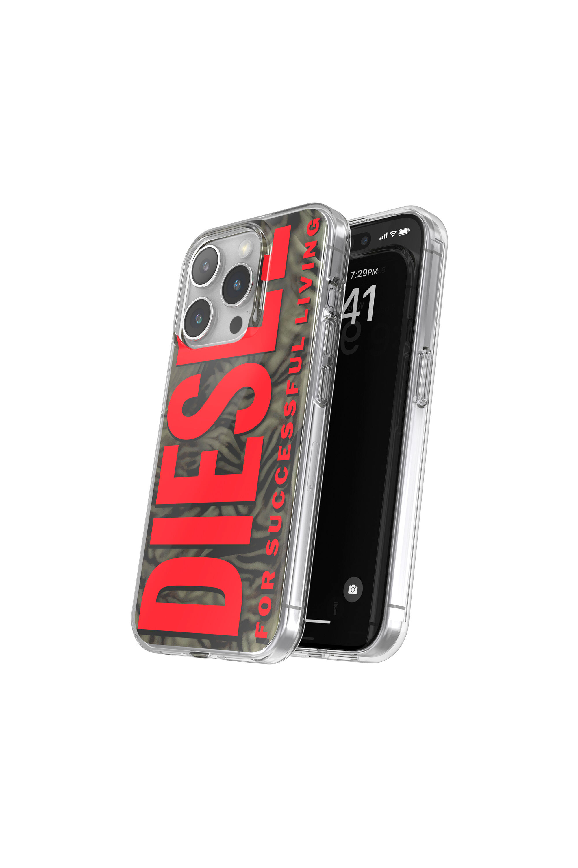 Diesel - 60048 AOP CASE, Unisex's iPhone 15 Pro in レッド/グリーン - 3