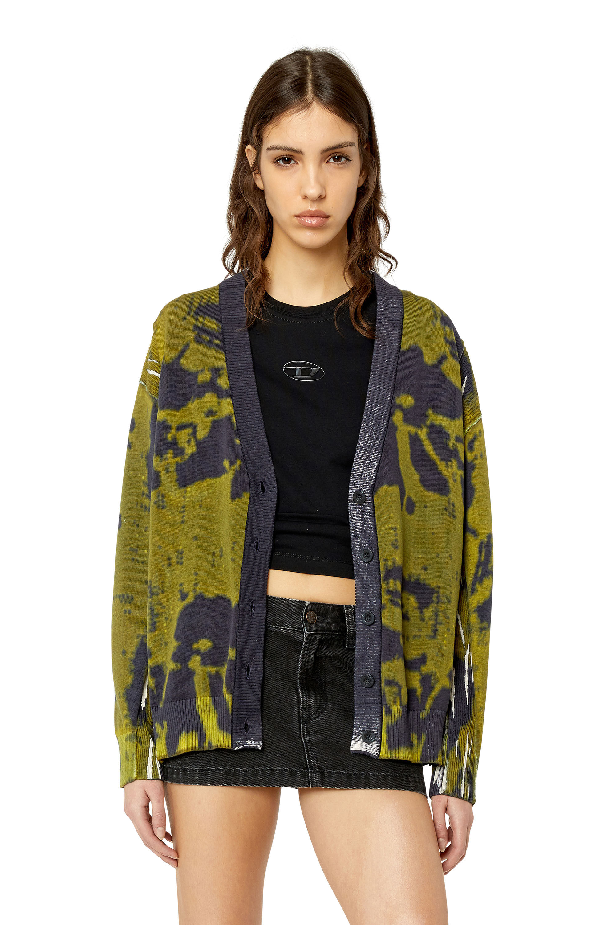 DIESEL BLACK GOLD 総柄 ニットカーディガン