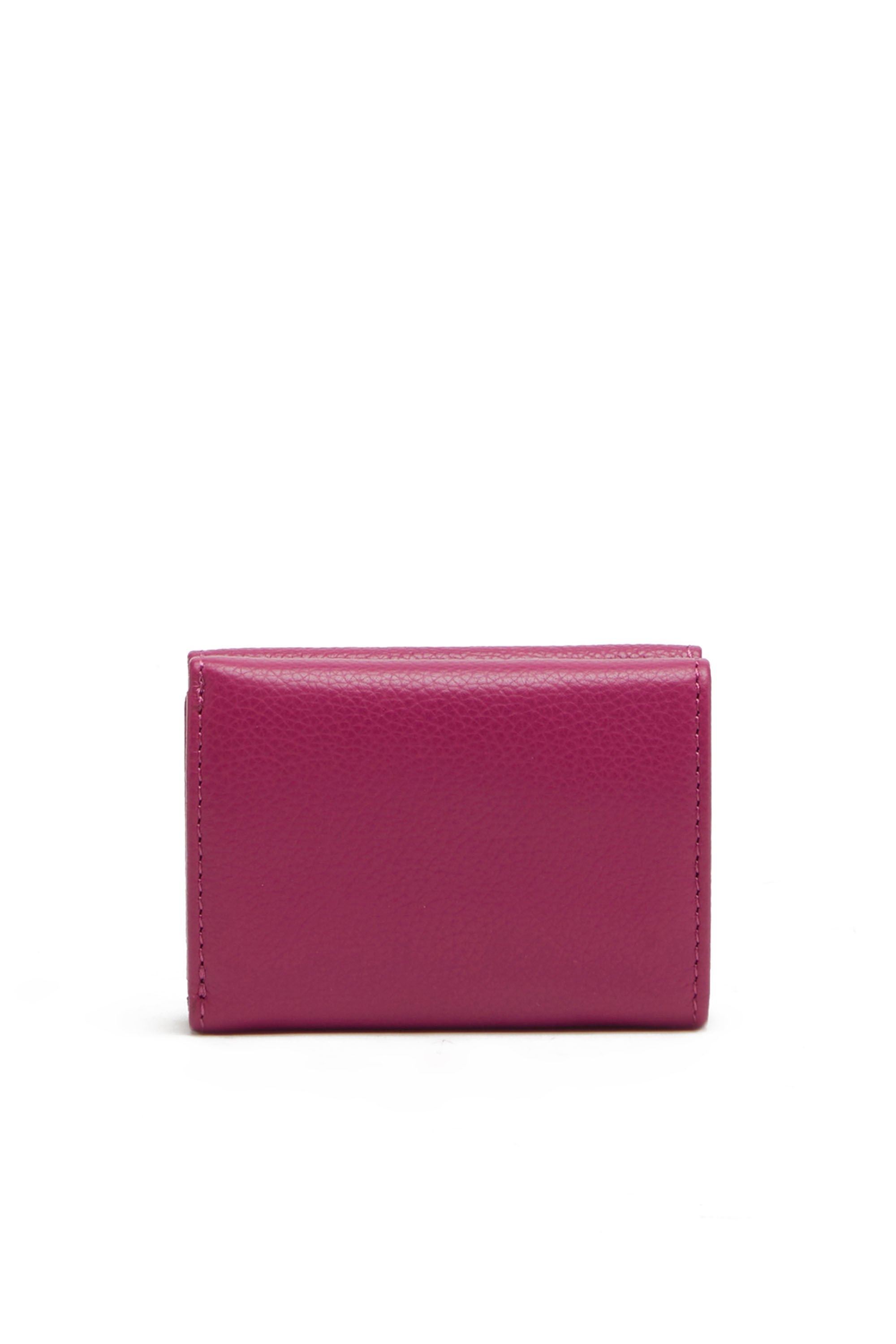 Diesel - TRI-FOLD COIN XS, Female's カウレザー 三つ折りコインウォレット in ピンク / ホワイト - 2