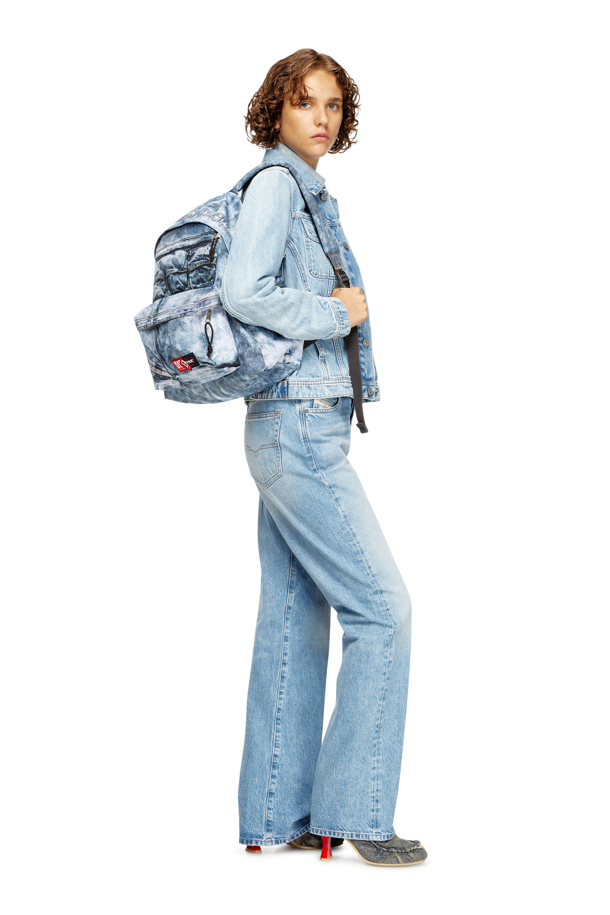 Diesel - DIESEL DAY PAK'R, Unisex's Backpack in trompe l'oeil denim in ブルー - 7