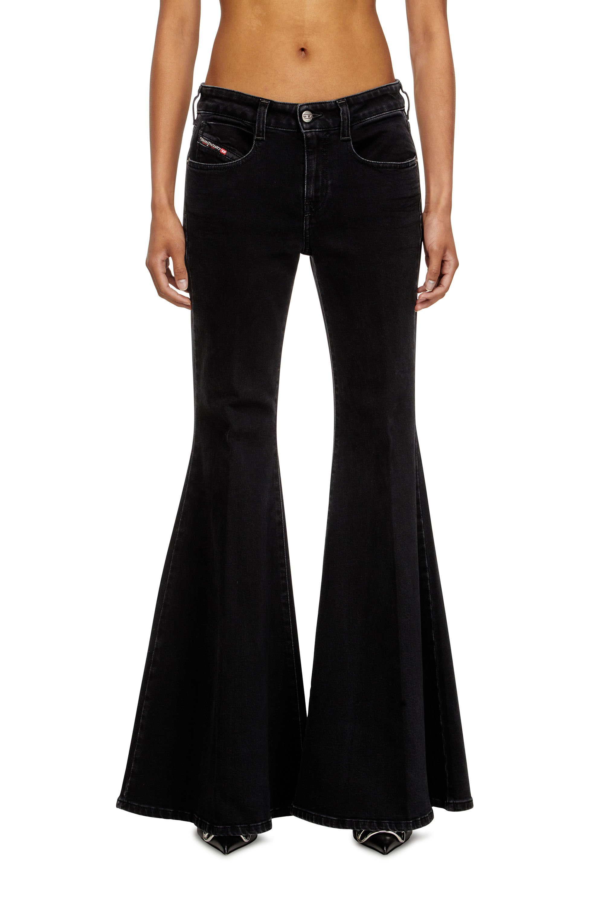 Diesel - Female's Flare Jeans 1970 D-Bleess 09M69, ブラック/ダークグレー - 3