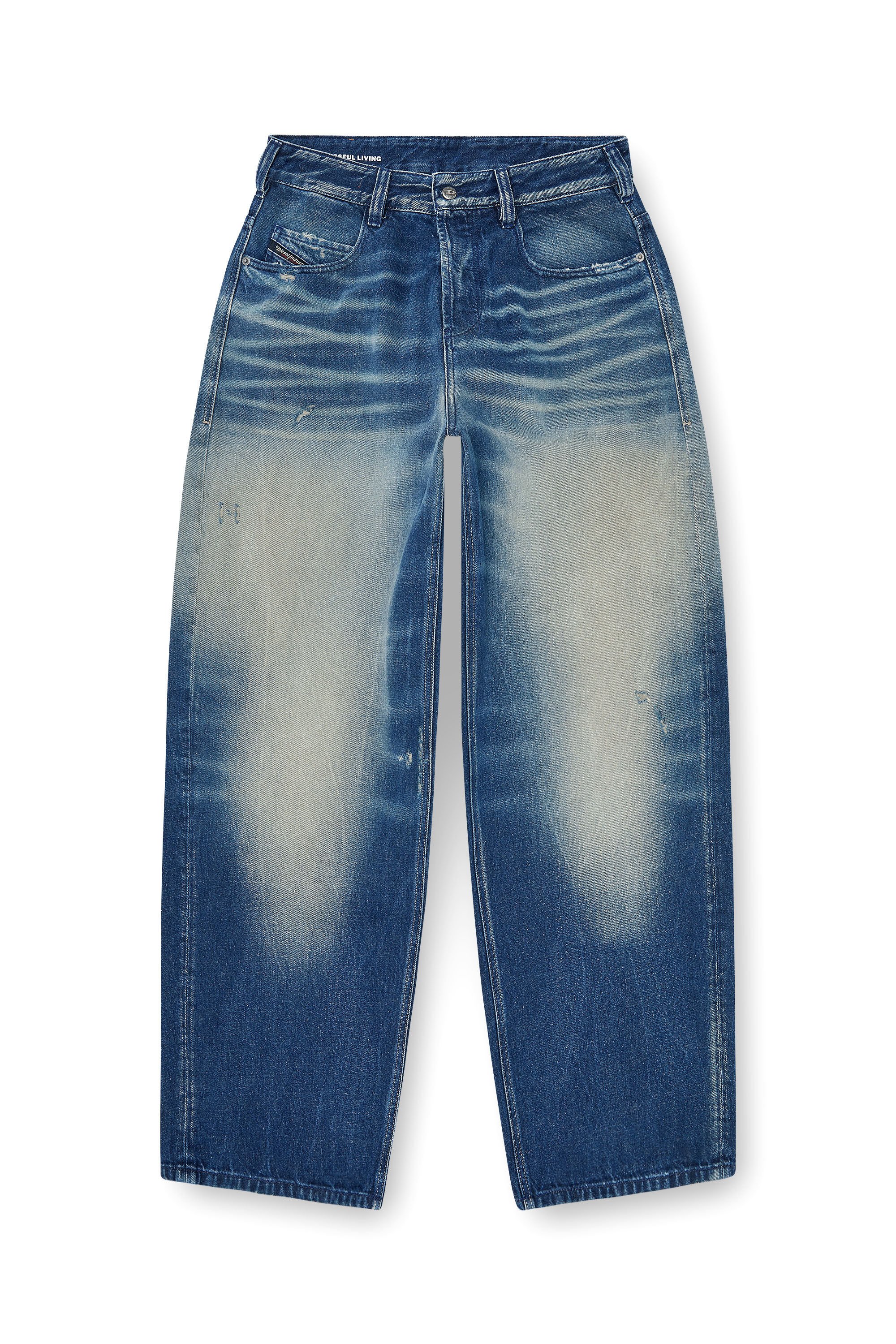 Diesel - Unisex's Relaxed Jeans 1997 D-Enim 007DQ, ダークブルー - 2