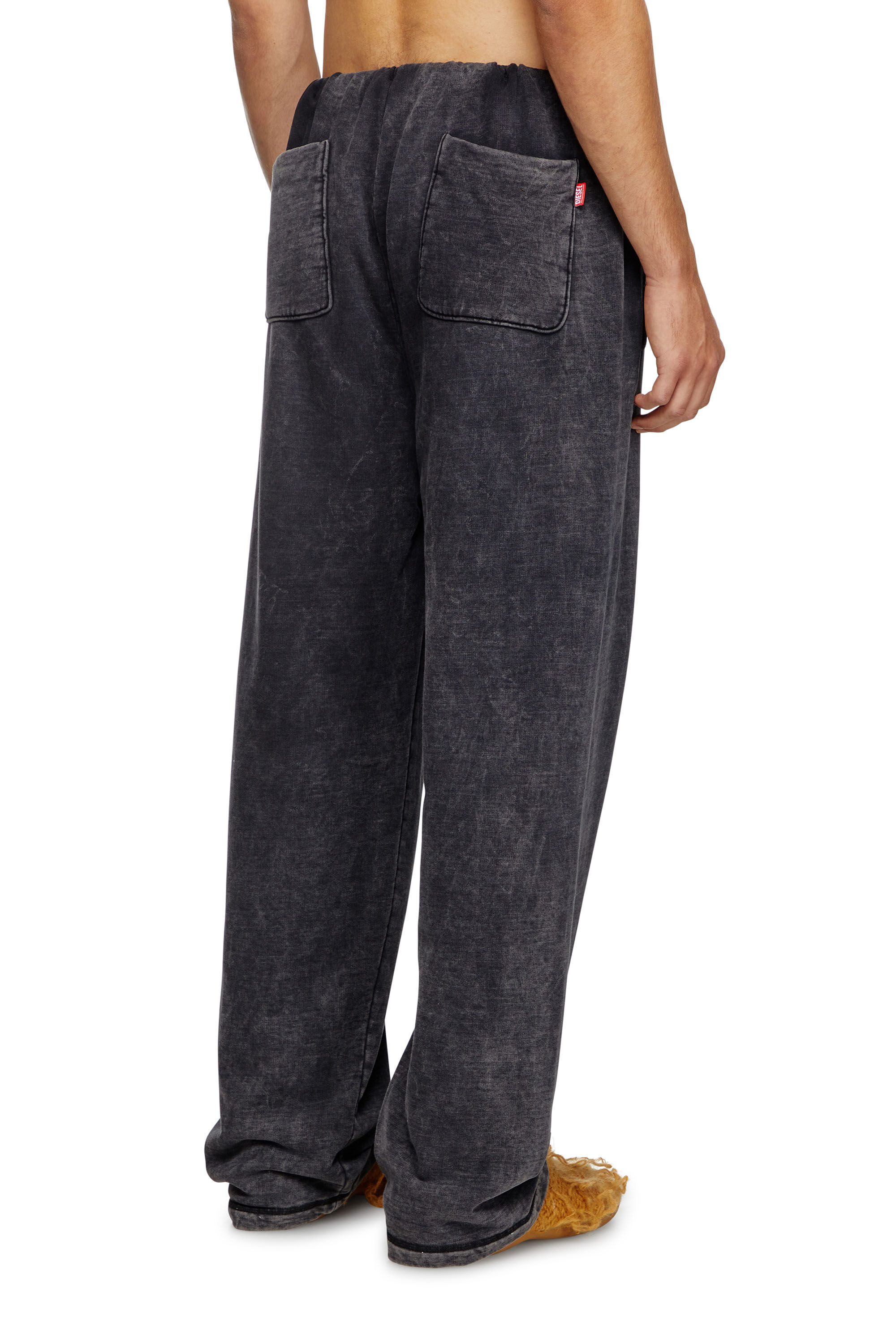 P-LUIS Track pants with denim effect｜ブラック｜メンズ｜DIESEL