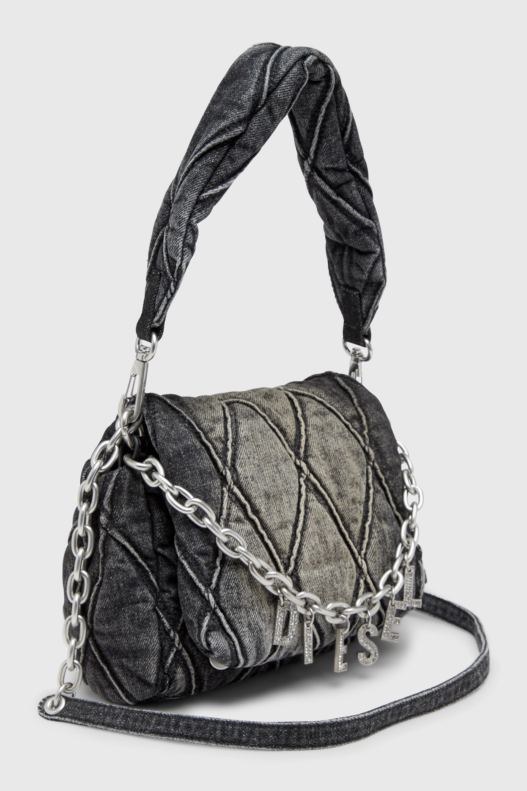 CHARM-D SHOULDER S Charm-D-Small shoulder bag in treated quilted