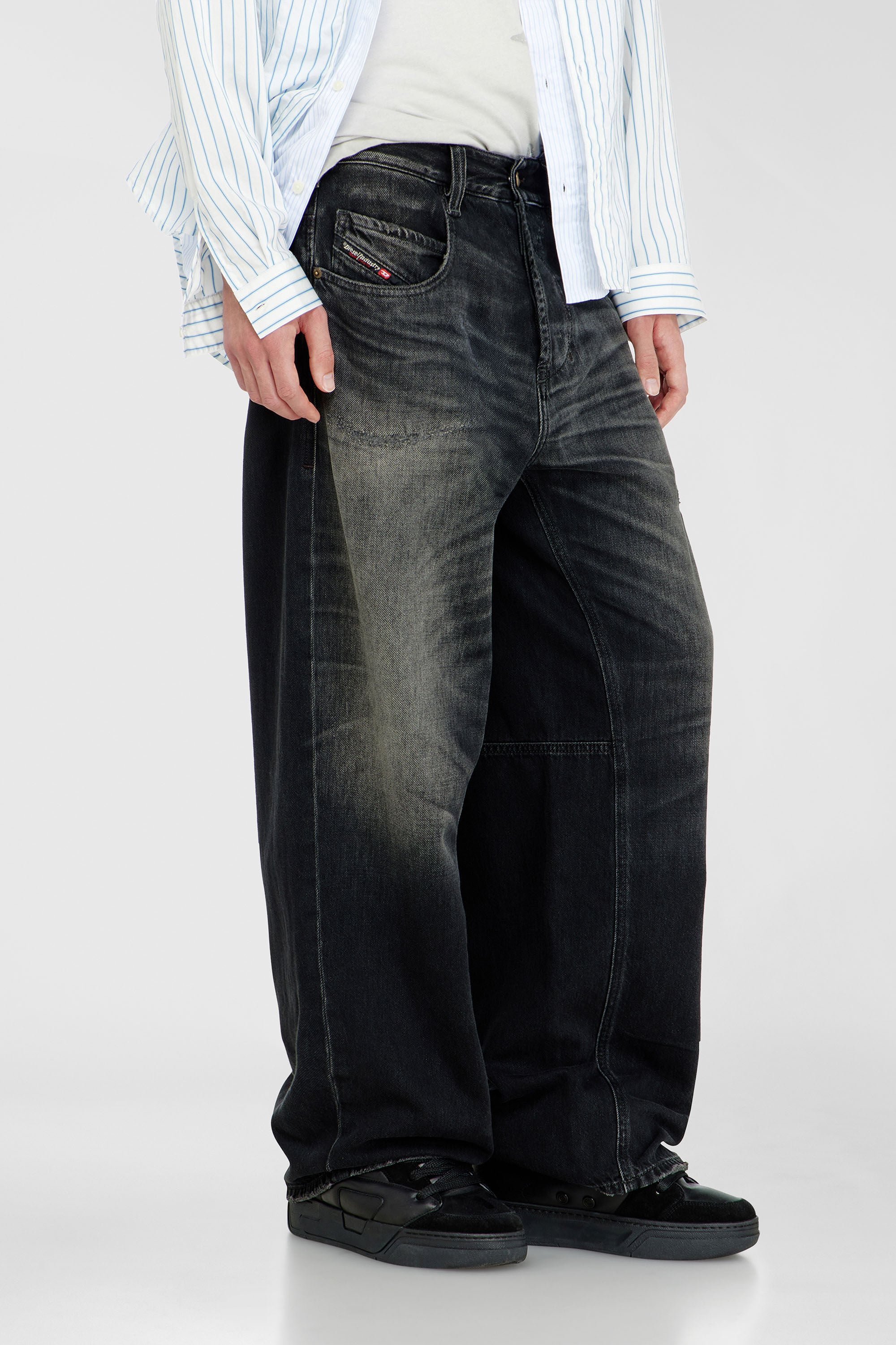 Diesel - Unisex's Relaxed Jeans 1997 D-Enim-M 09P65, ブラック/ダークグレー - 9