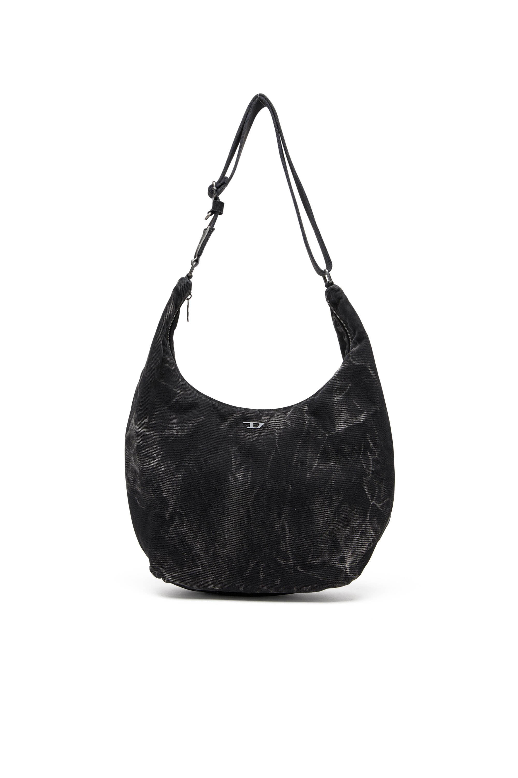 Diesel - RAVE HOBO X, Unisex's Rave - Hobo denim bag with zipper in ブラック - 2