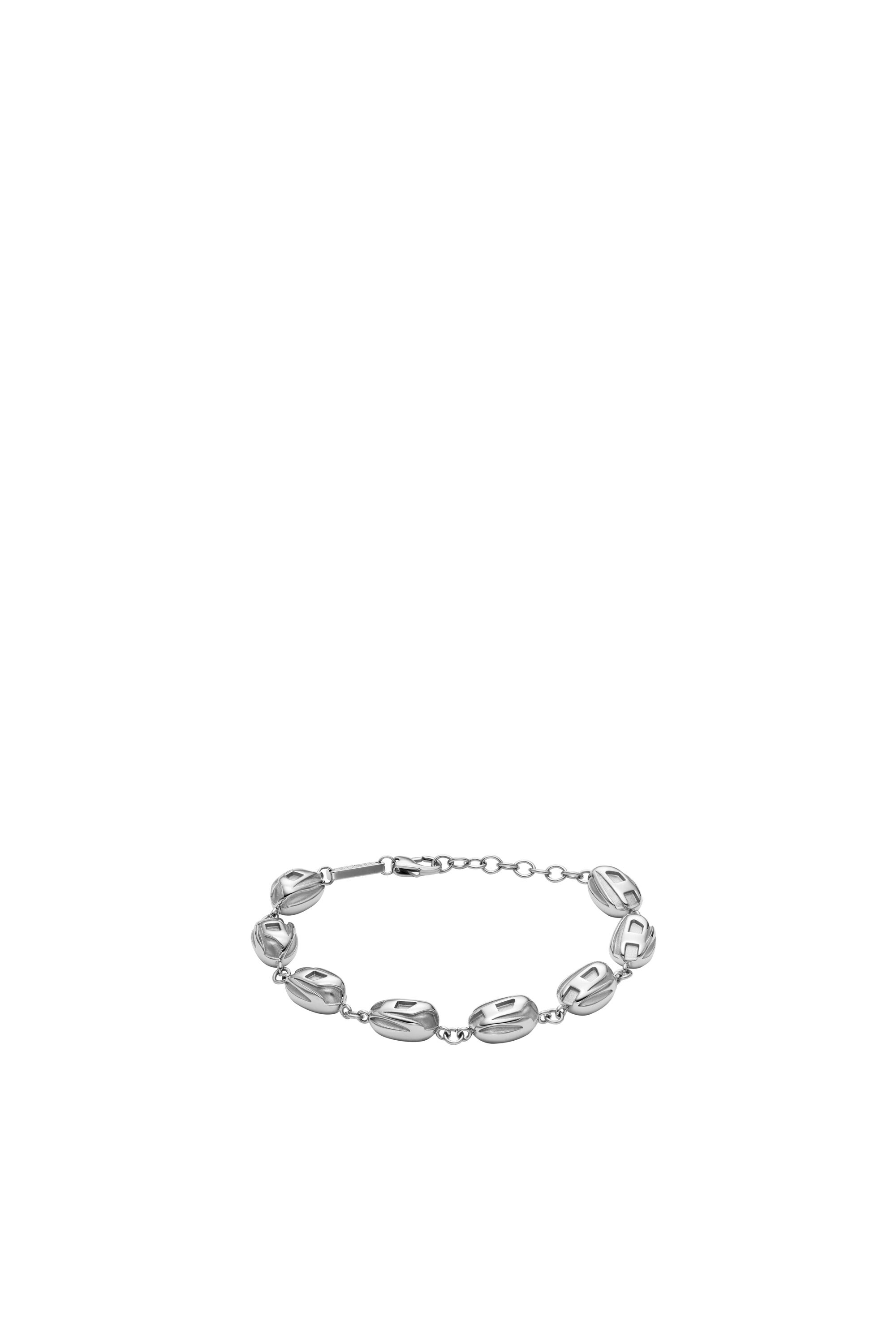 Diesel - DX1483, Male's Stainless steel beaded bracelet in シルバー - 1