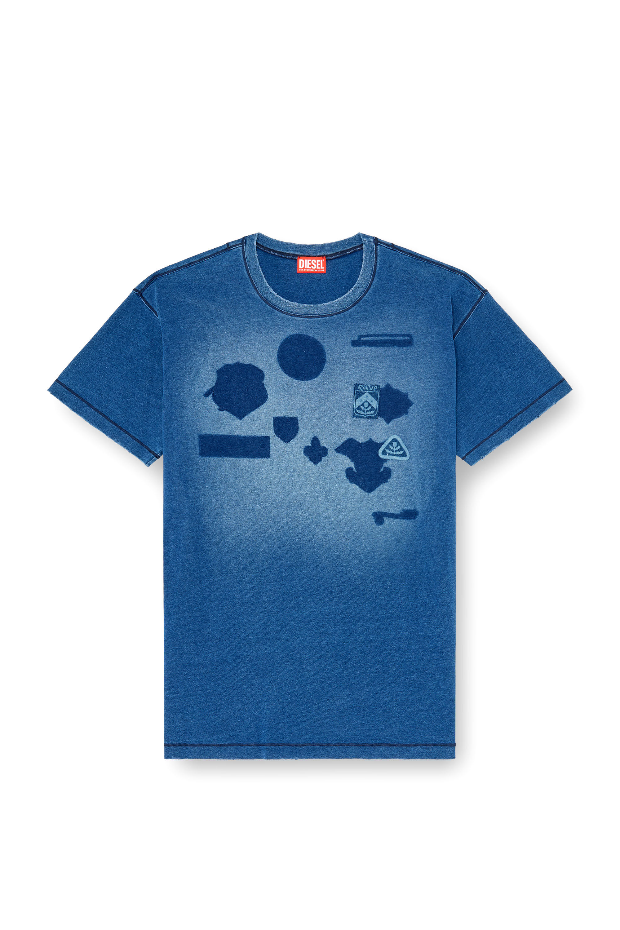 Diesel - T-NOX, Male's Tシャツ in ミディアムブルー - 2