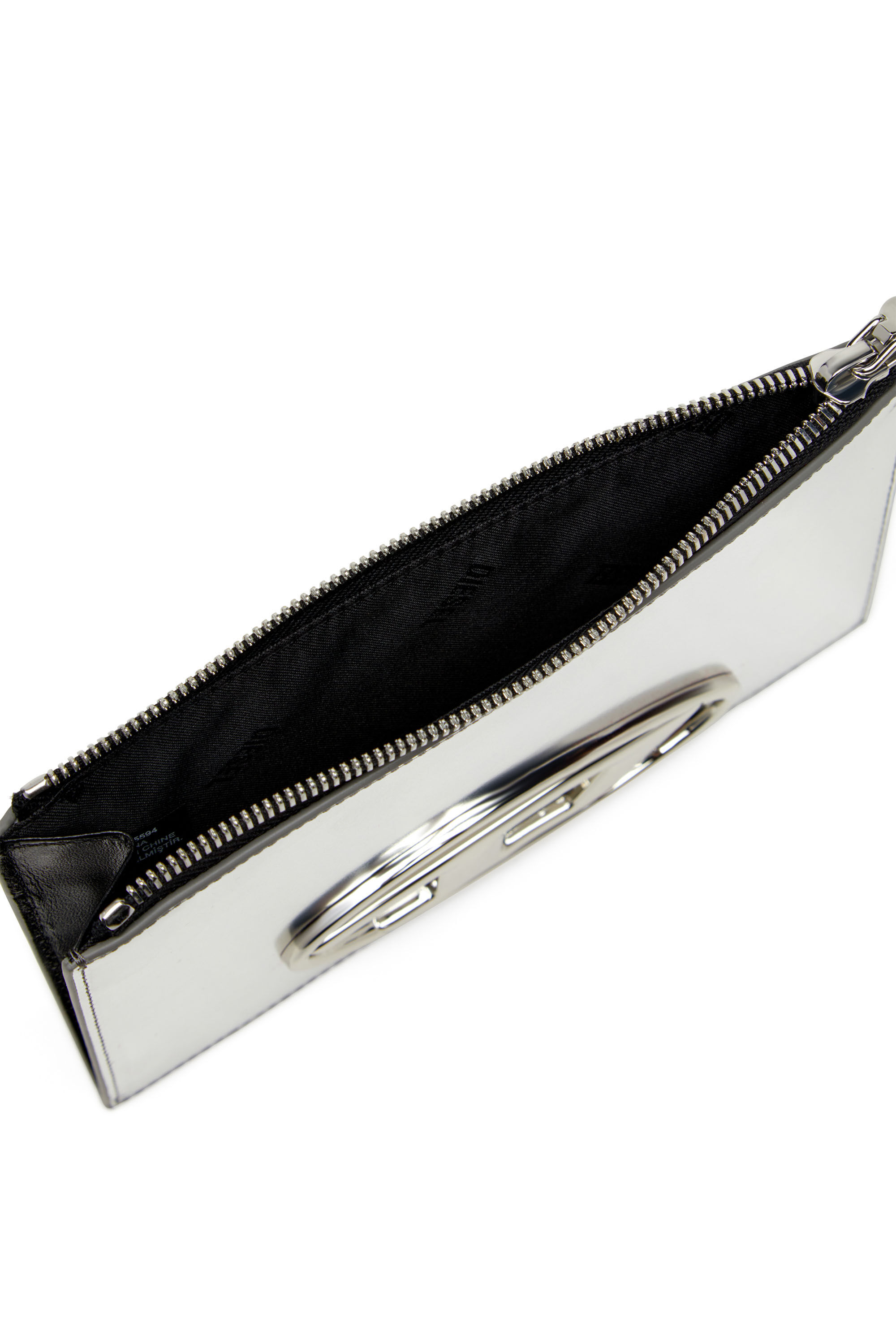 1DR POUCH III Zipped pouch in mirror leather｜シルバー｜ウィメンズ｜DIESEL