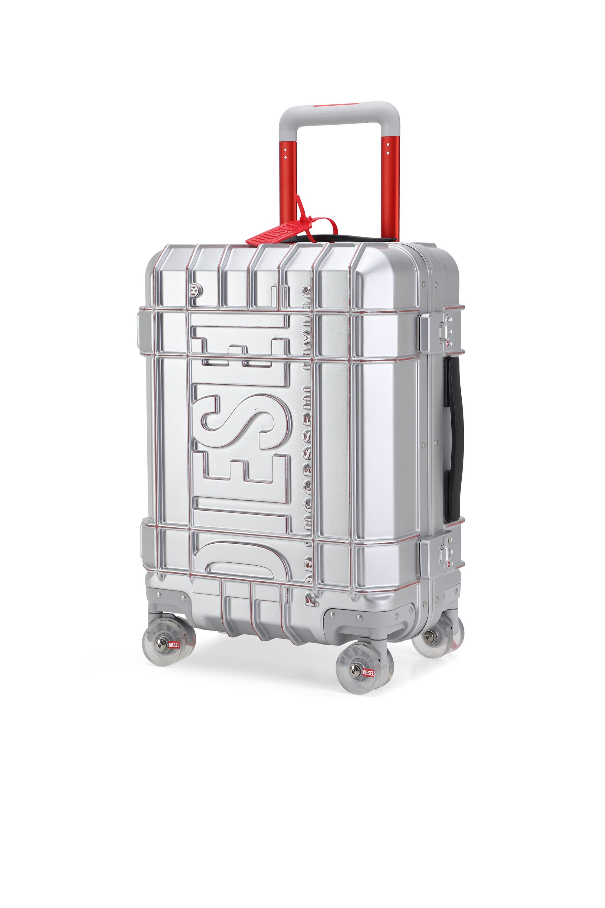 Diesel - DIESEL PC STRONG IMAGE TROLLEY- DSL003, Unisex's Rugged carry‑on suitcase 20" in シルバー - 5