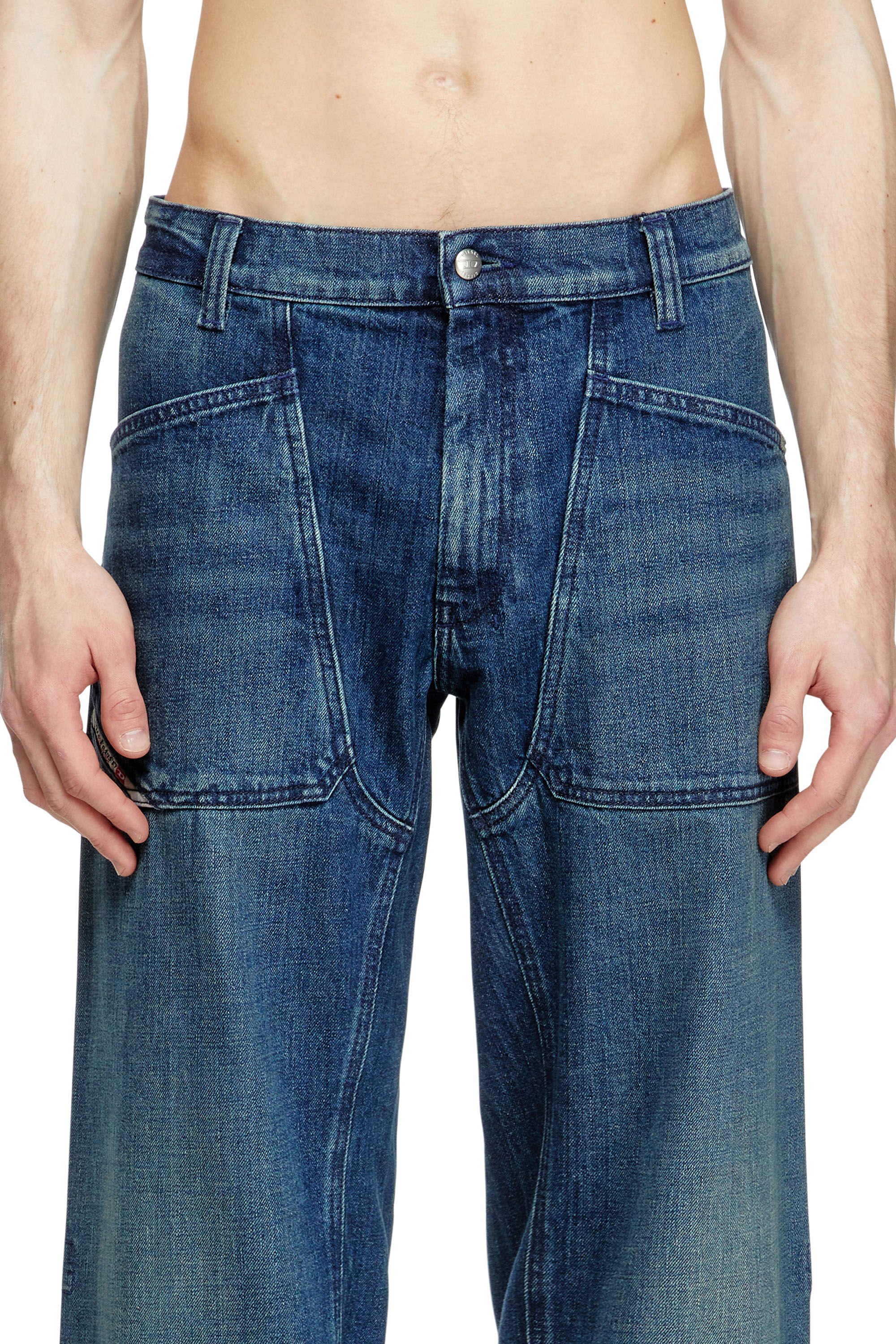 Diesel - Male's Relaxed Jeans D-Zeta 0DBDS, ダークブルー - 5