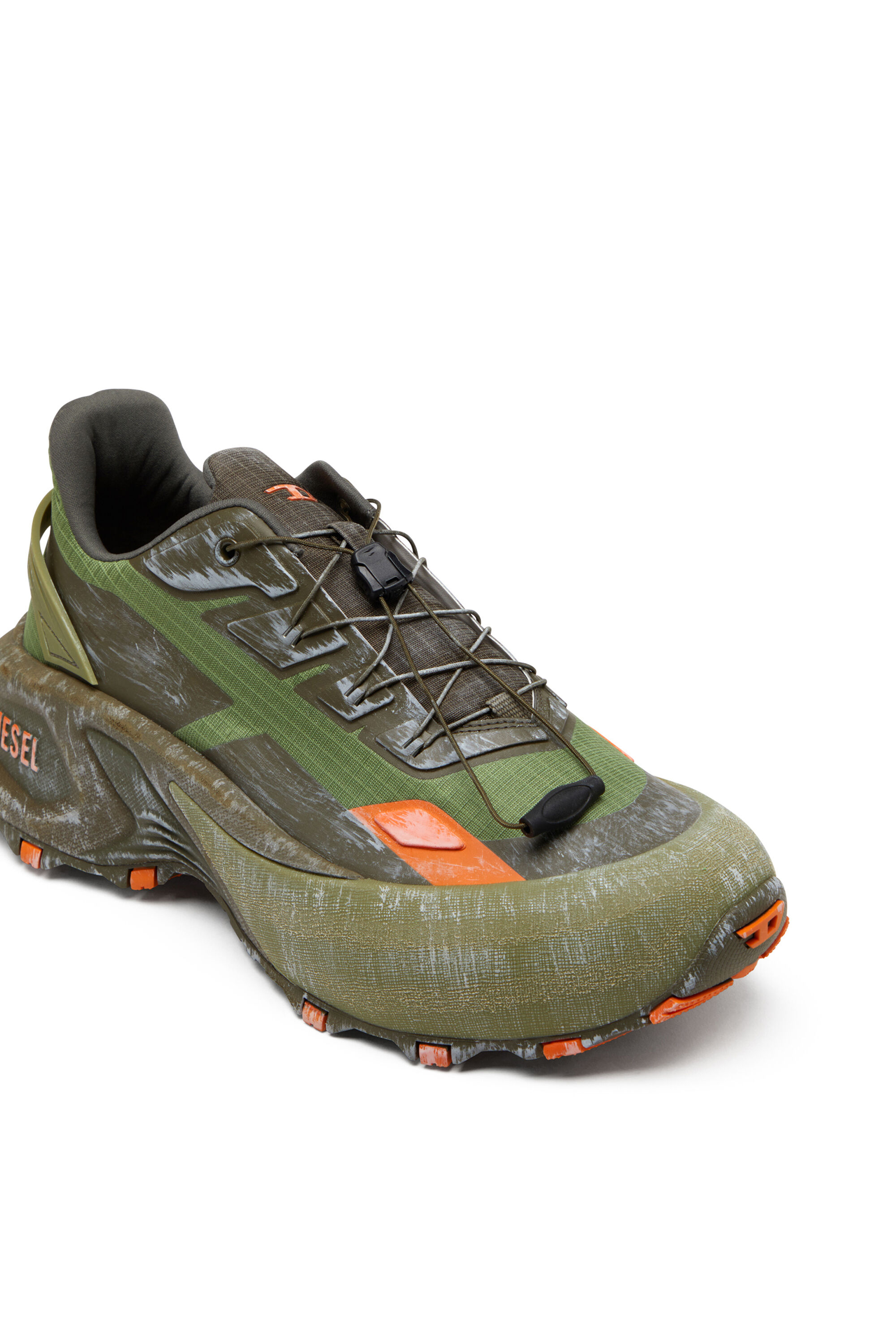 Diesel - D-CAGE RUNNER, Male's D-Cage Runner-Sneaker in グリーン/オレンジ - 6