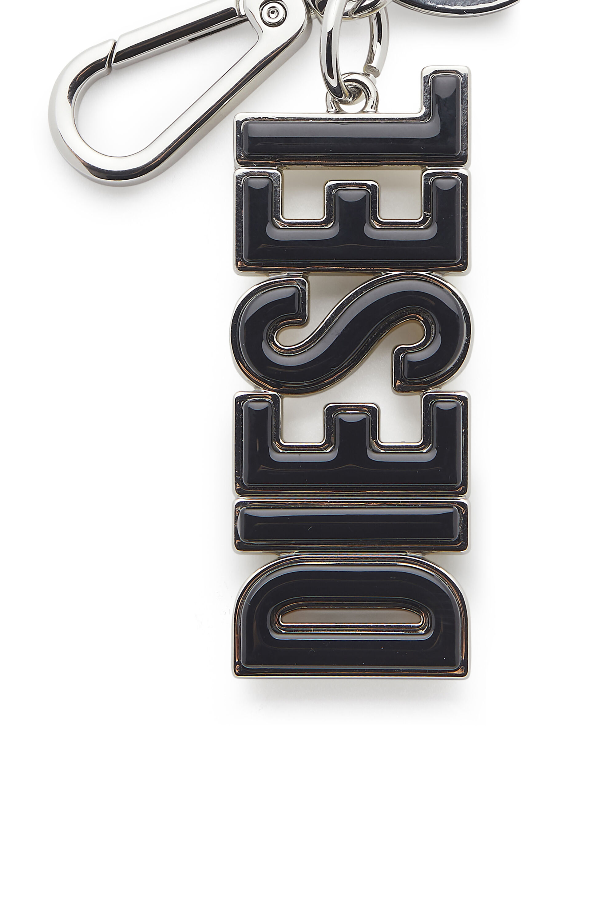 Diesel - DSL 3D KEY RING, Male's キーチャーム in ブラック/イエロー - 3