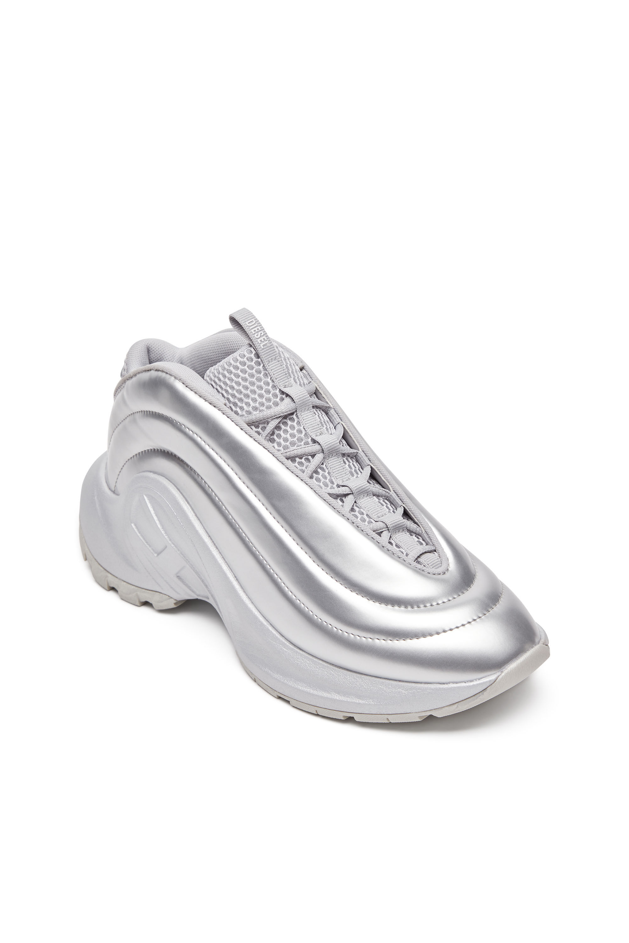 Diesel - S-D-RUNNER X, Unisex's S-D-Runner-Slip-on sneakers with Oval D instep in シルバー - 6
