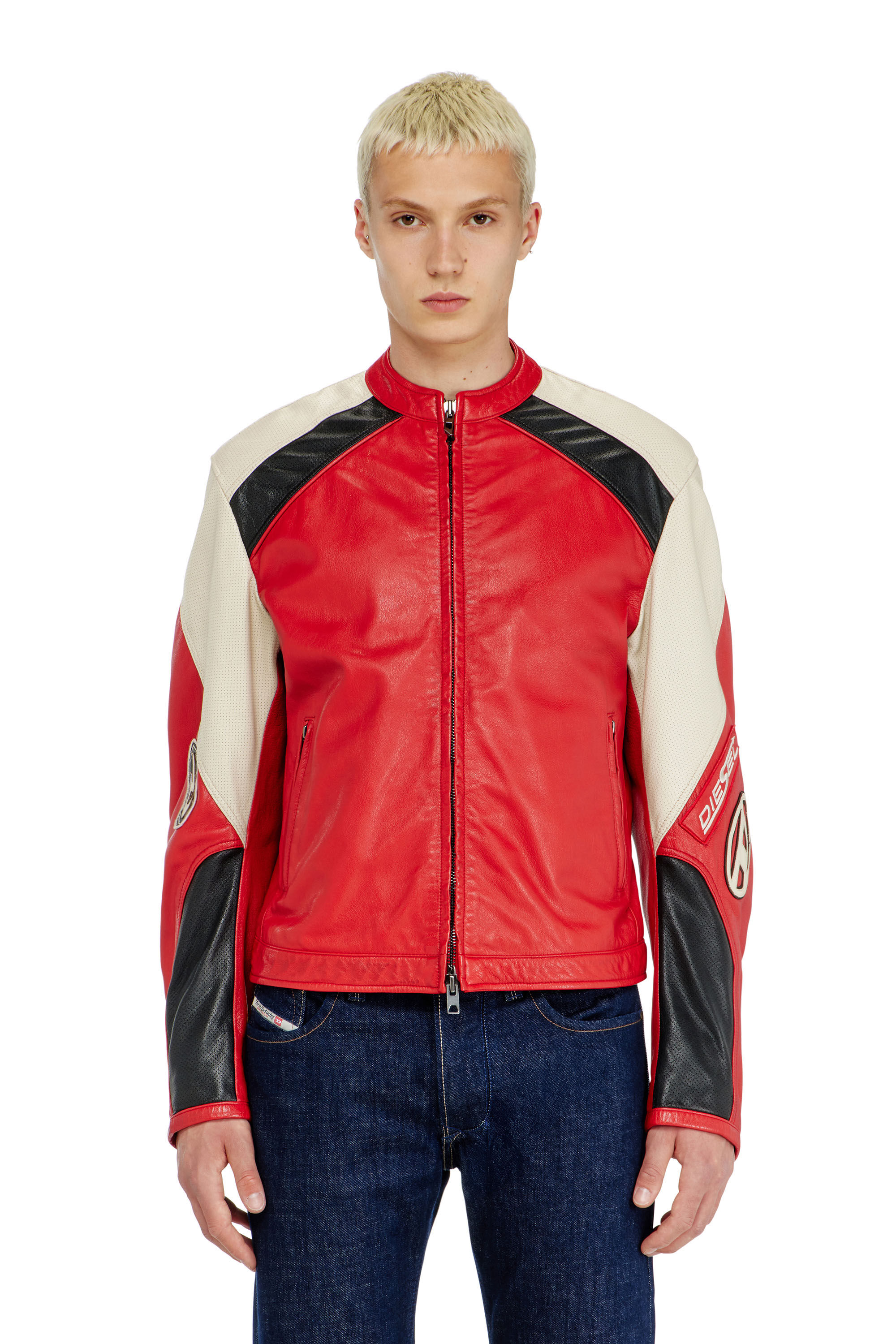 L-AHTI レザージャケット｜マルチカラー｜メンズ｜DIESEL