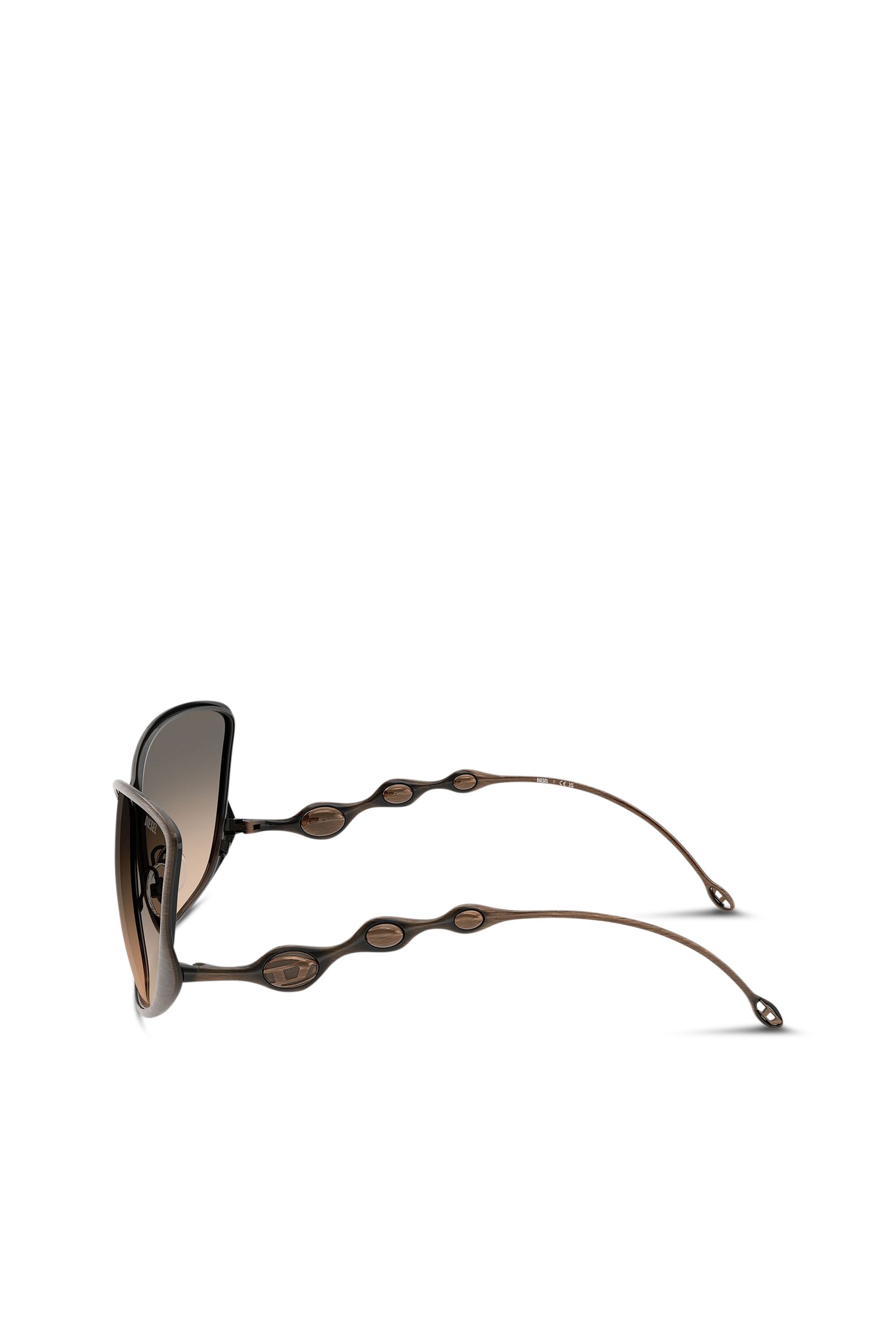 Diesel - 0DL1013, Unisex's Rectangle sunglasses in ブラウン - 2