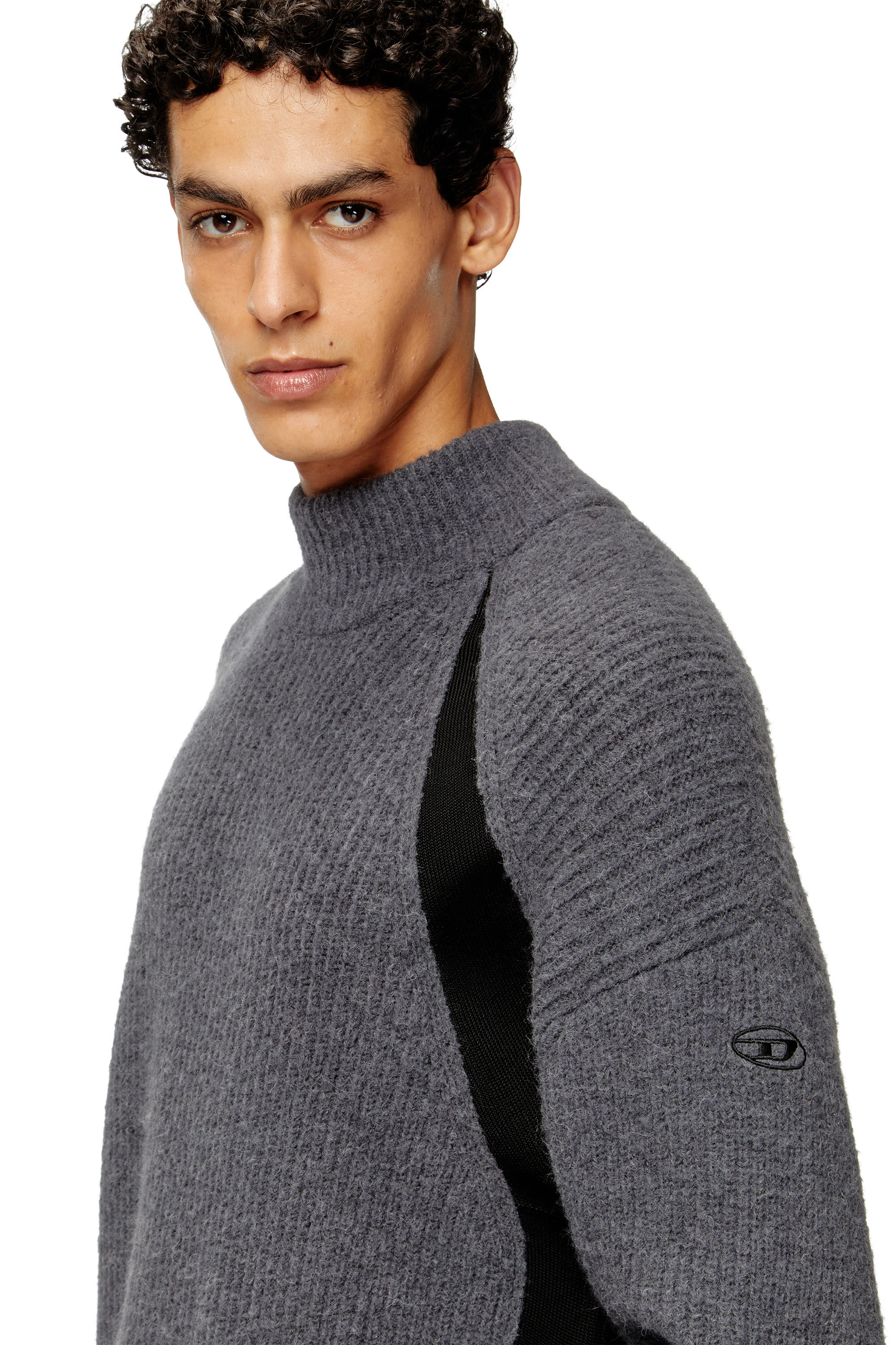 Diesel - K-LOLLO-TN, Male's プルオーバーニット in グレー - 4