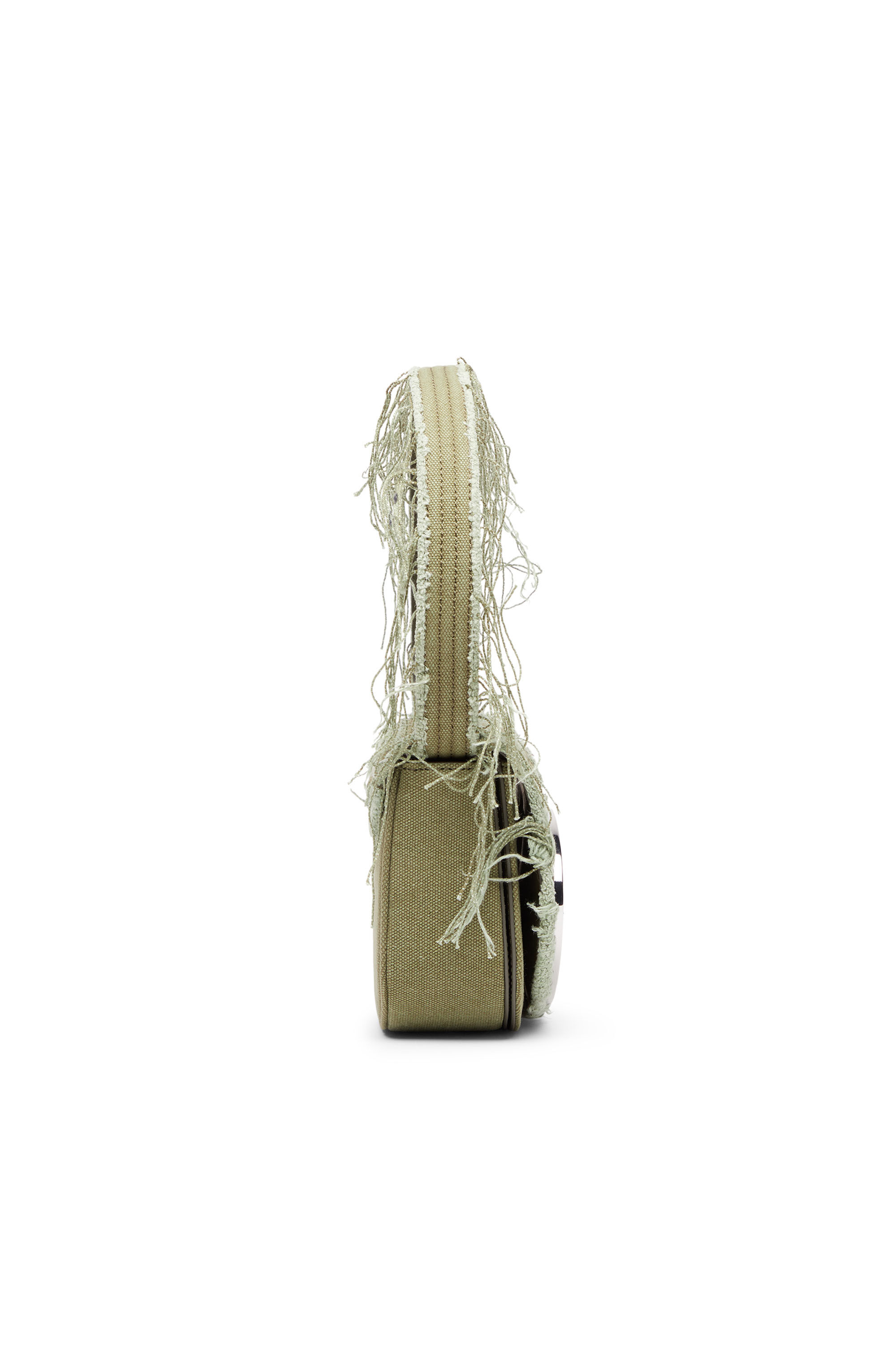 Diesel - 1DR, Female's 1DR-Iconic shoulder bag in canvas and leather in ミリタリーグリーン - 4
