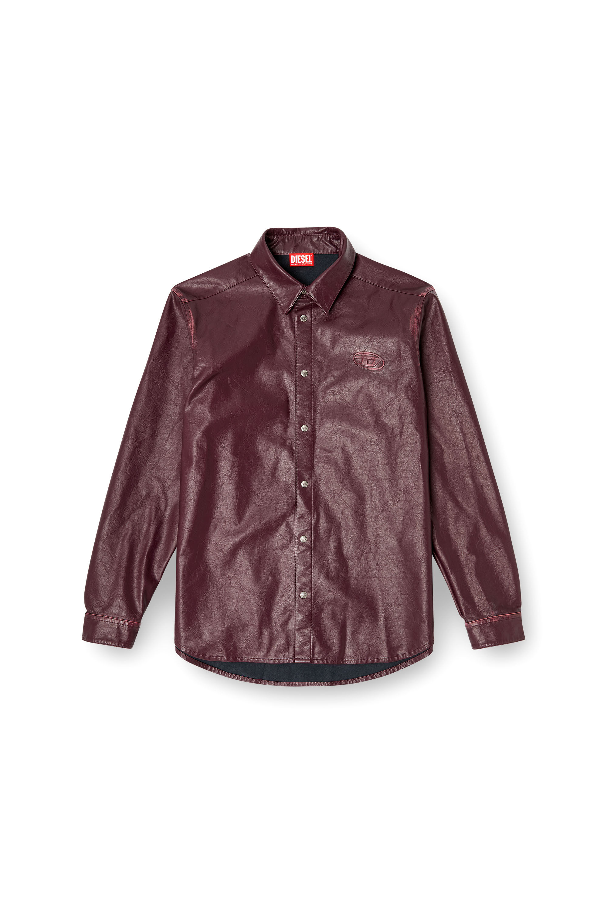 Diesel - FR-S-SIMPLY, Male's メンズ シャツ in バーガンディー - 2