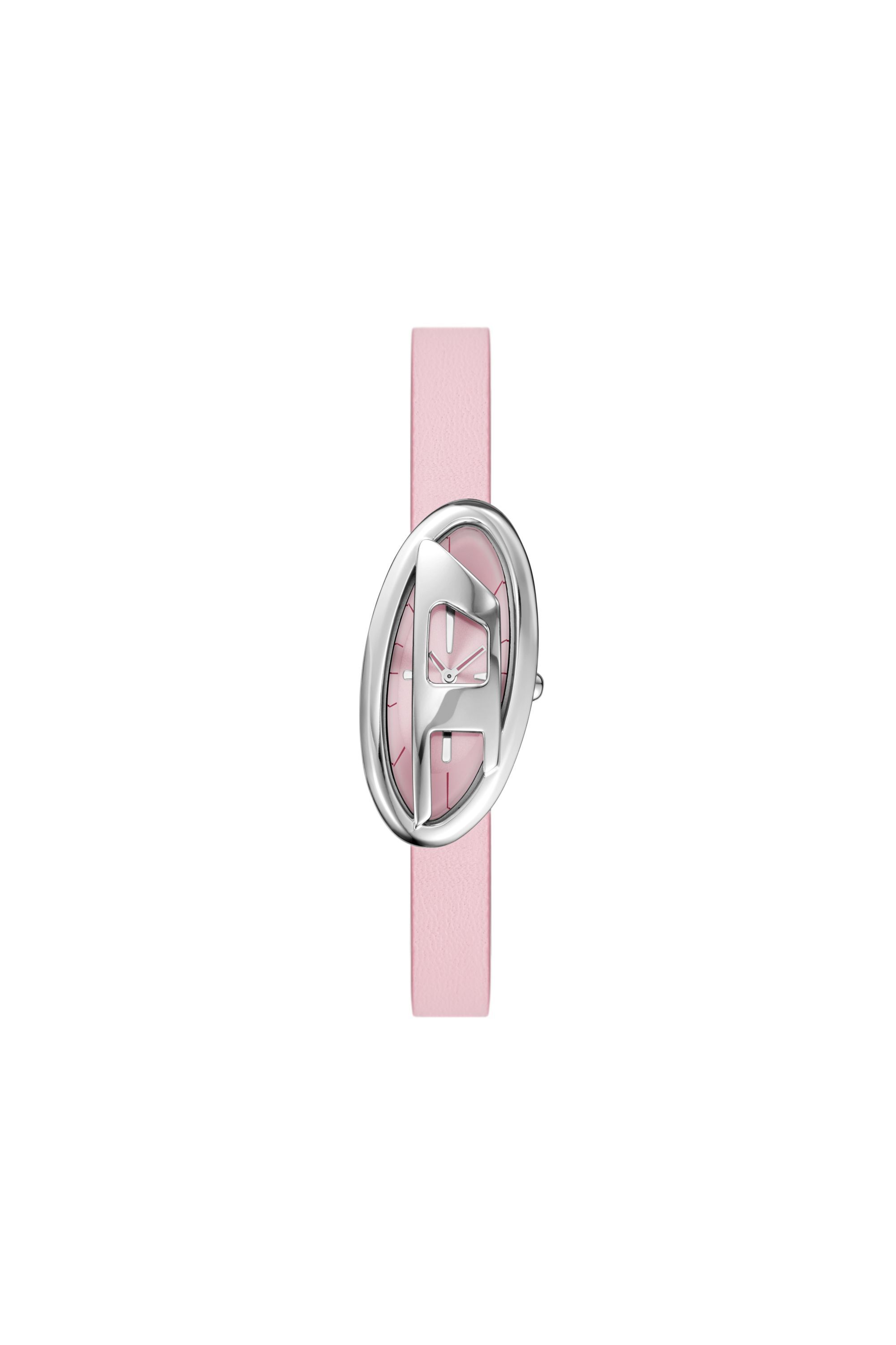 Diesel - DZ5621 WATCH, Female's D-Era Two-Hand Leather Watch in ピンク / ホワイト - 1
