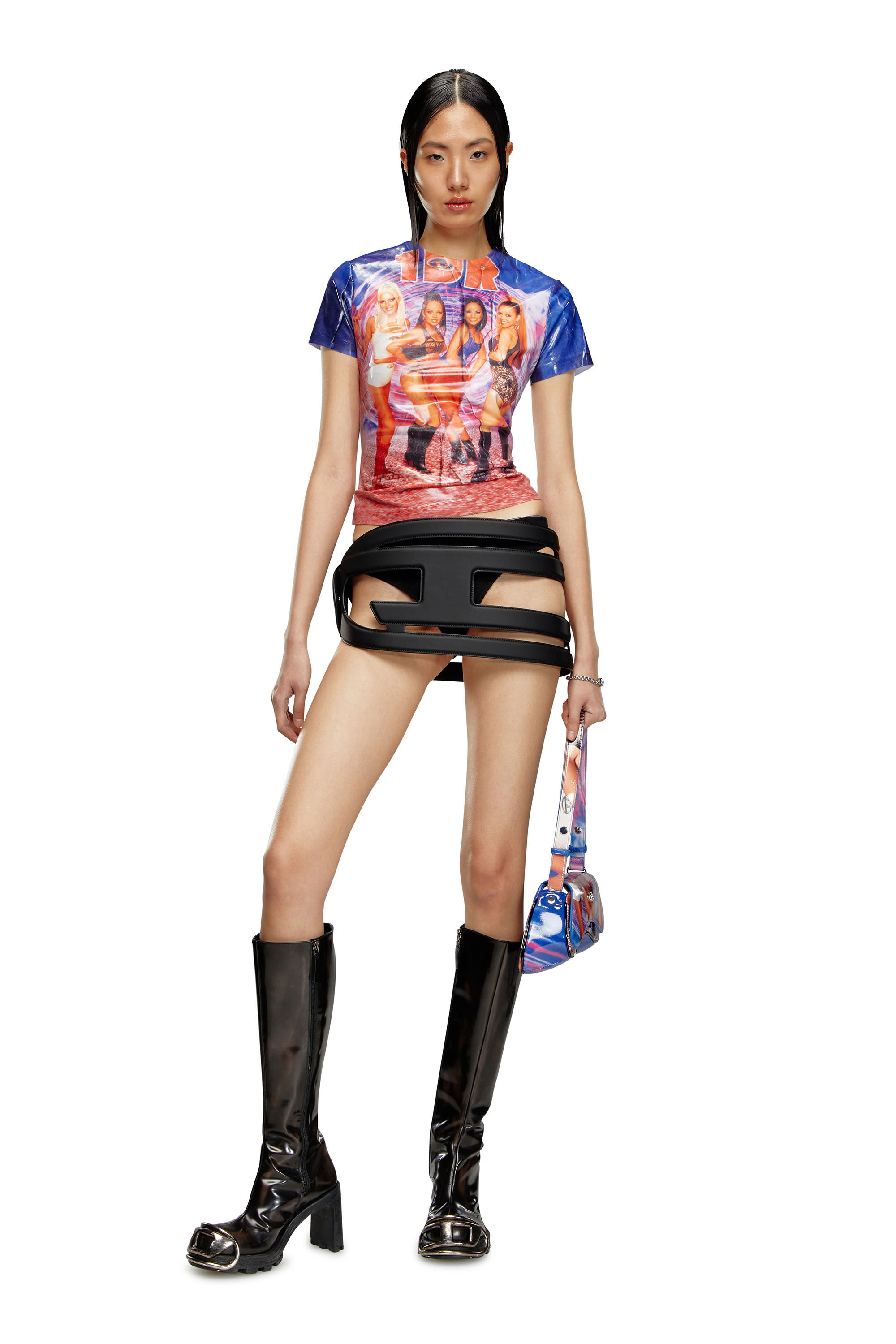 Diesel - D-HAMMER D HB W, Female's D-Hammer-High-heel boots in brushed leather in ブラック - 1