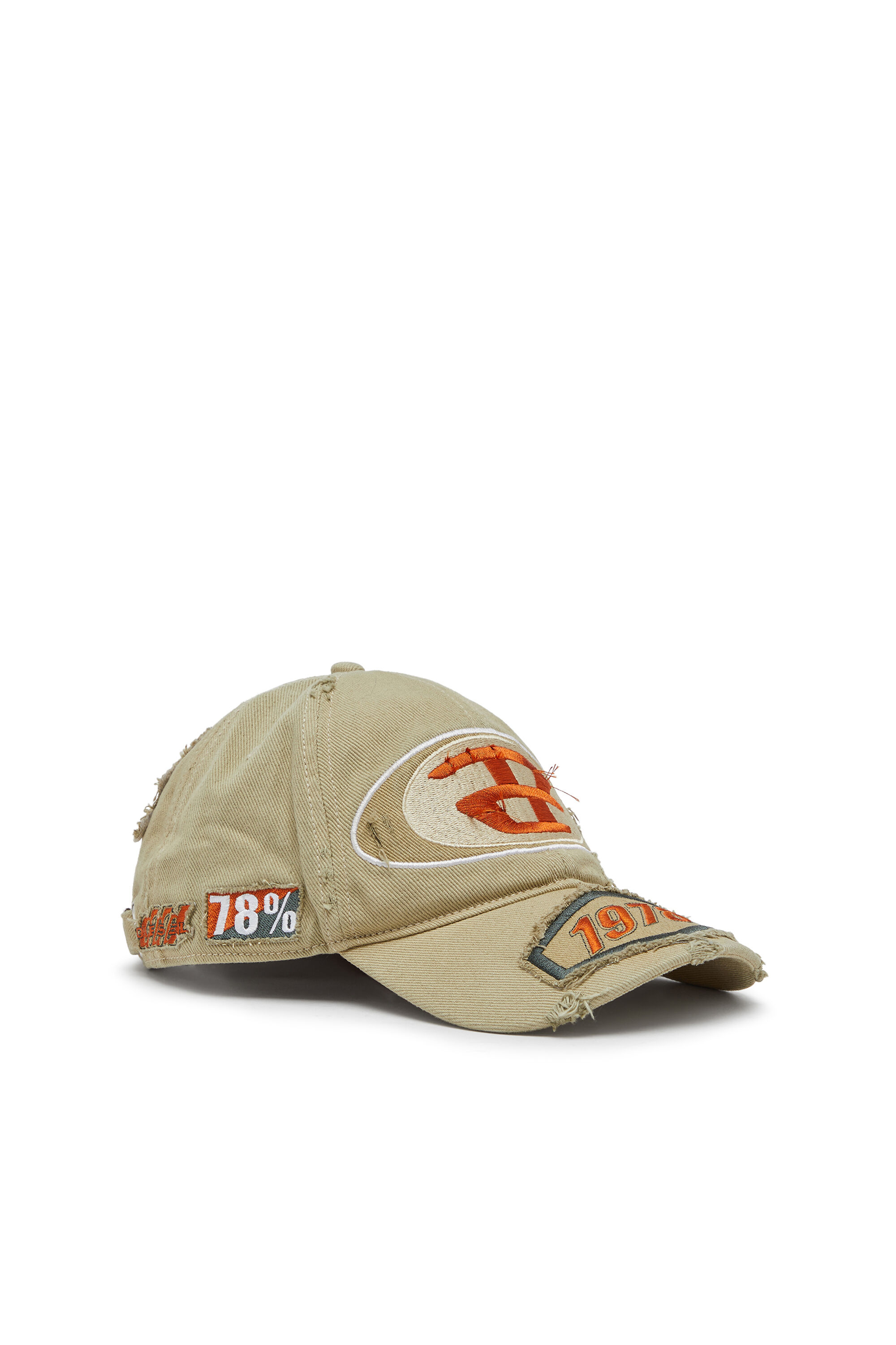 C-BRAFF Baseball cap with embroidered patches｜ブラウン｜メンズ