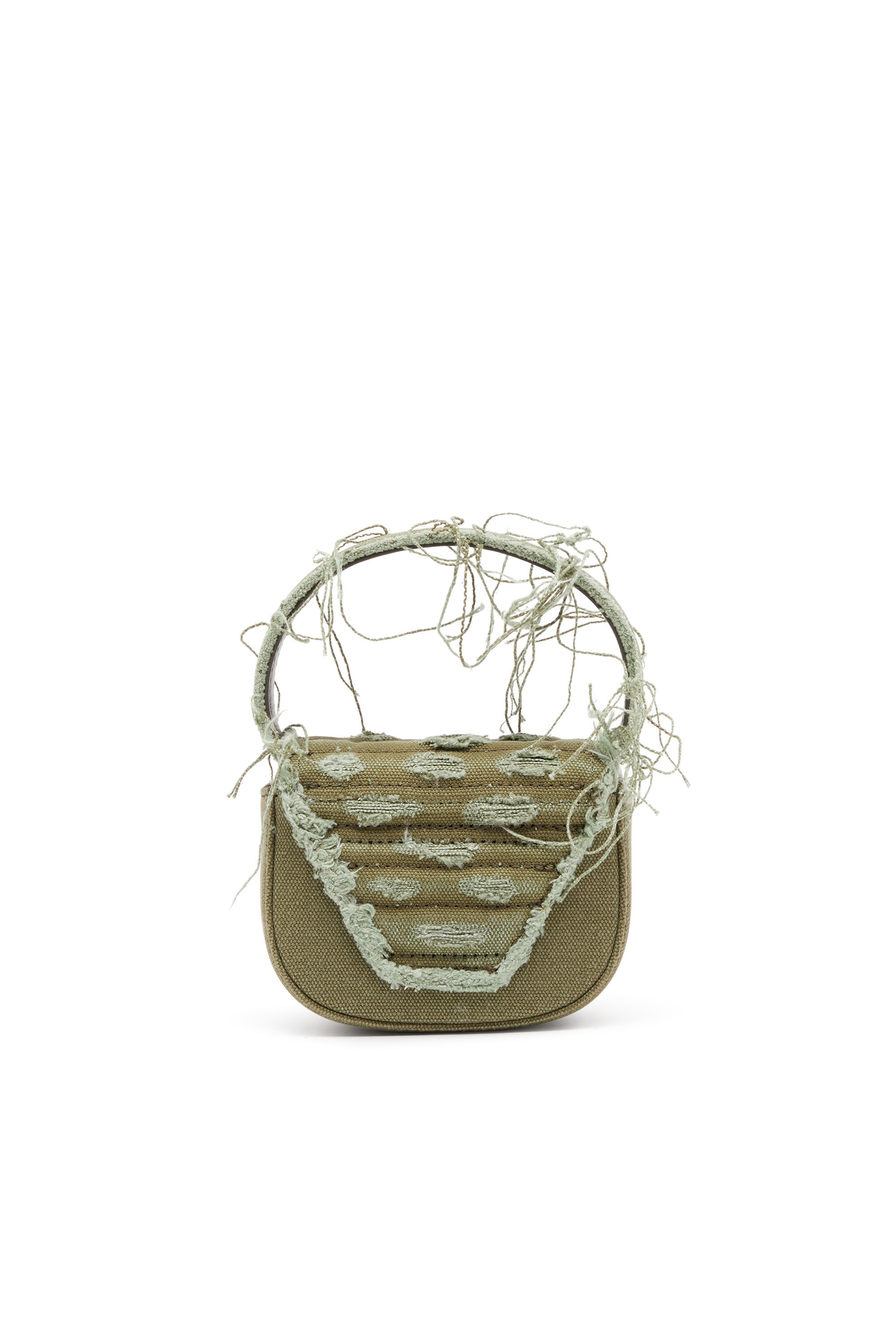 Diesel - 1DR XS, Female's 1DR XS-Iconic mini bag in canvas and leather in ミリタリーグリーン - 3