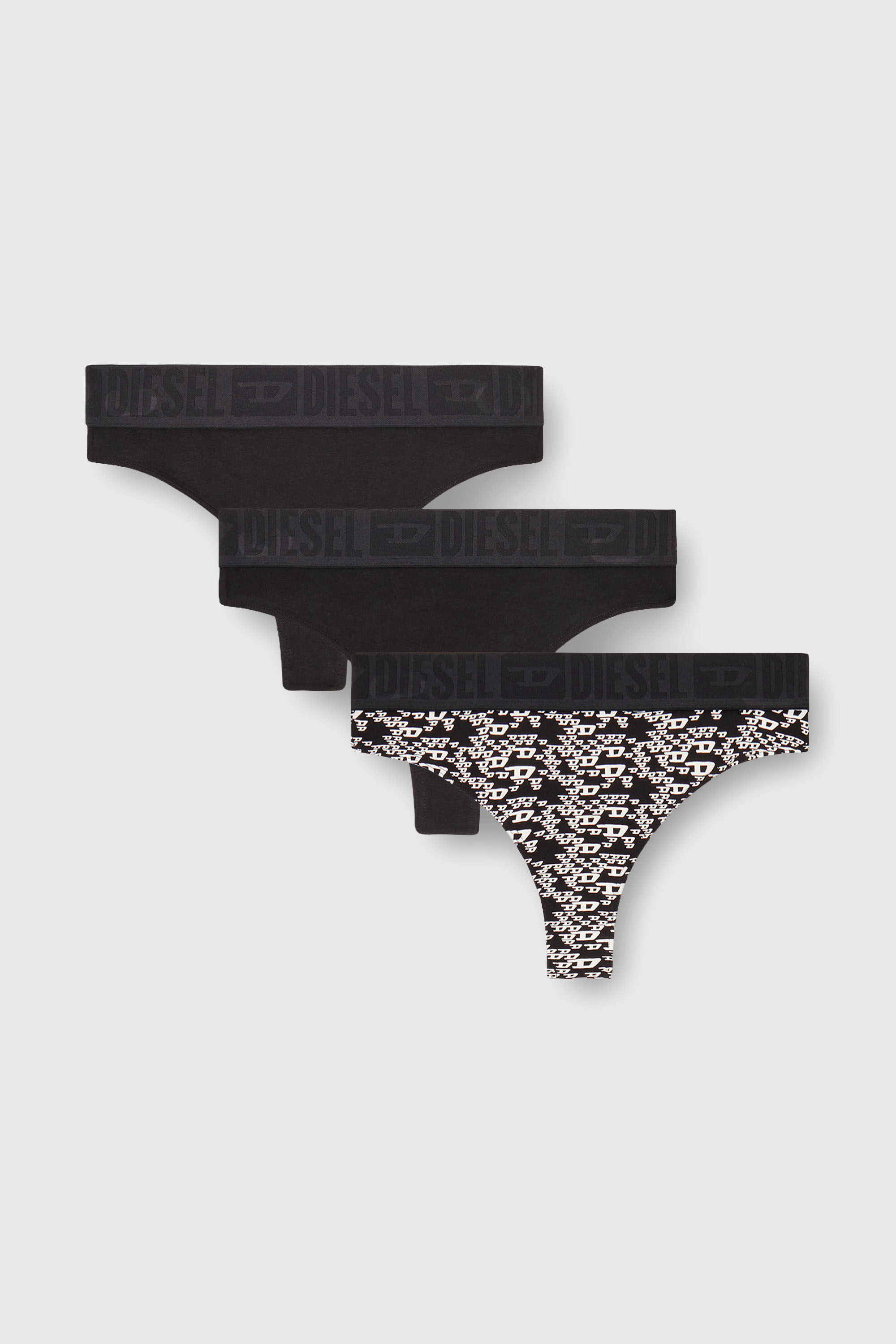 Diesel - UFST-STARS-THREEPACK, Female's ソングショーツ 3枚パック in ブラック - 2