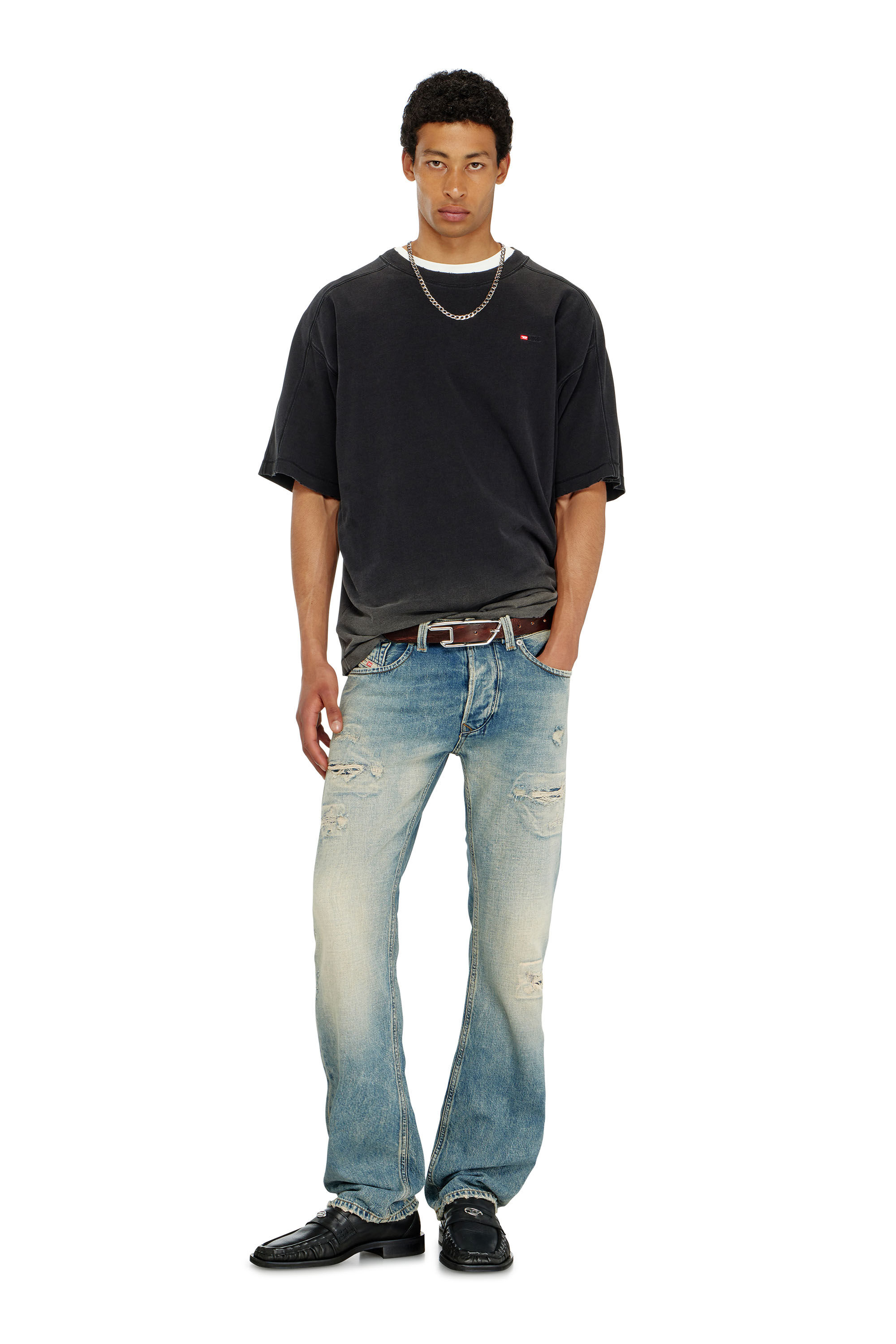 Diesel - T-CROX, Male's Tシャツ in ブラック - 1