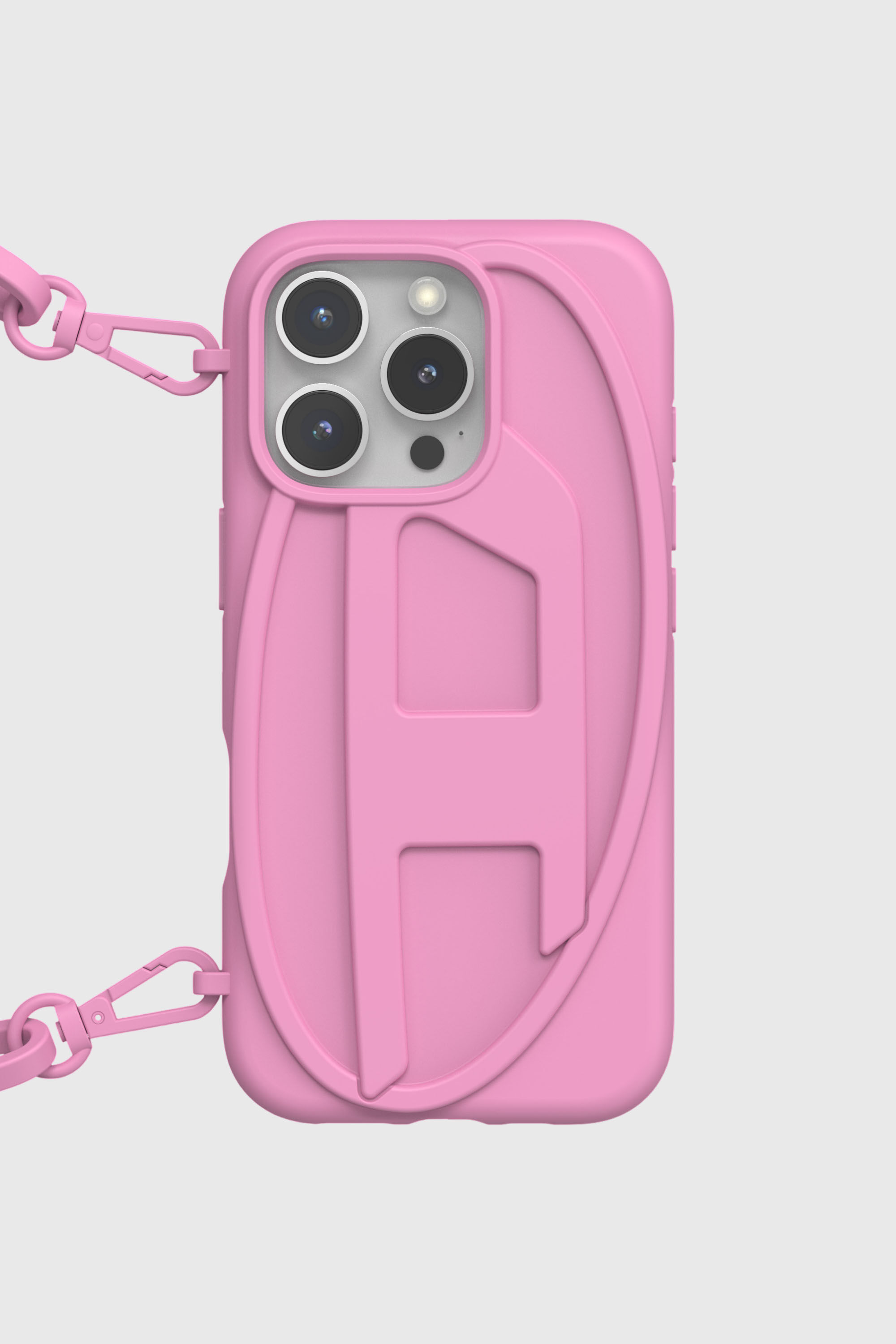 Diesel - 60176  MOULDED CASE, Unisex's Oval D Chain Case for iP 16 Pro in ピンク / ホワイト - 3