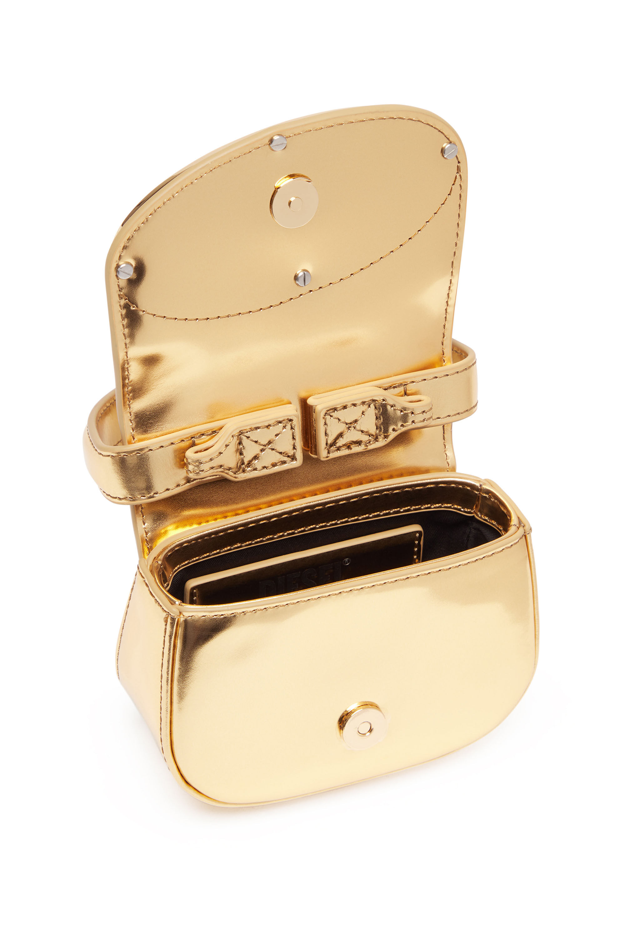 Diesel - 1DR-XS-S, Female's カウレザーショルダーバッグXS in ゴールド - 5