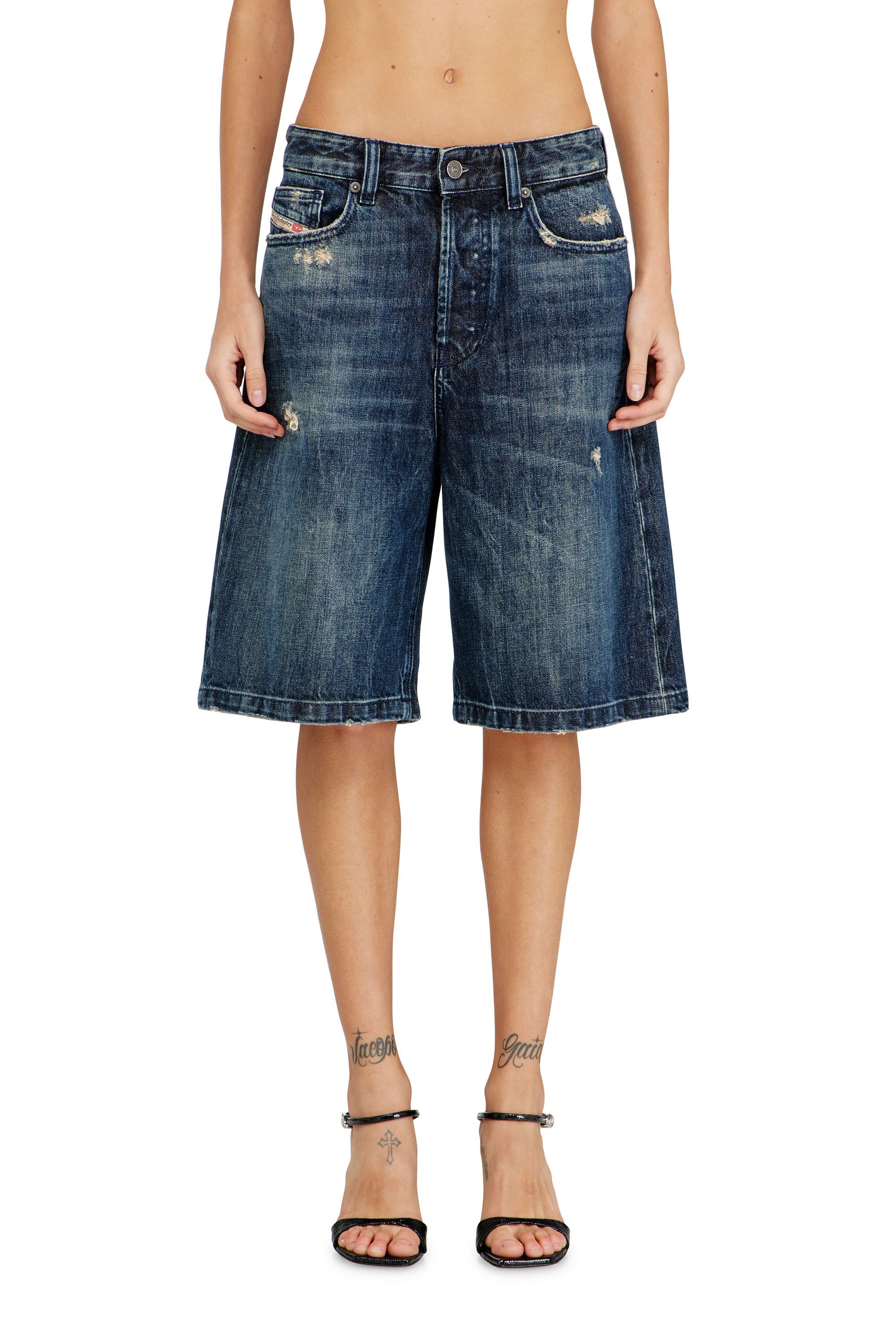 Diesel - DE-SIRE-SHORT, Female's デニムショートパンツ in ダークブルー - 3