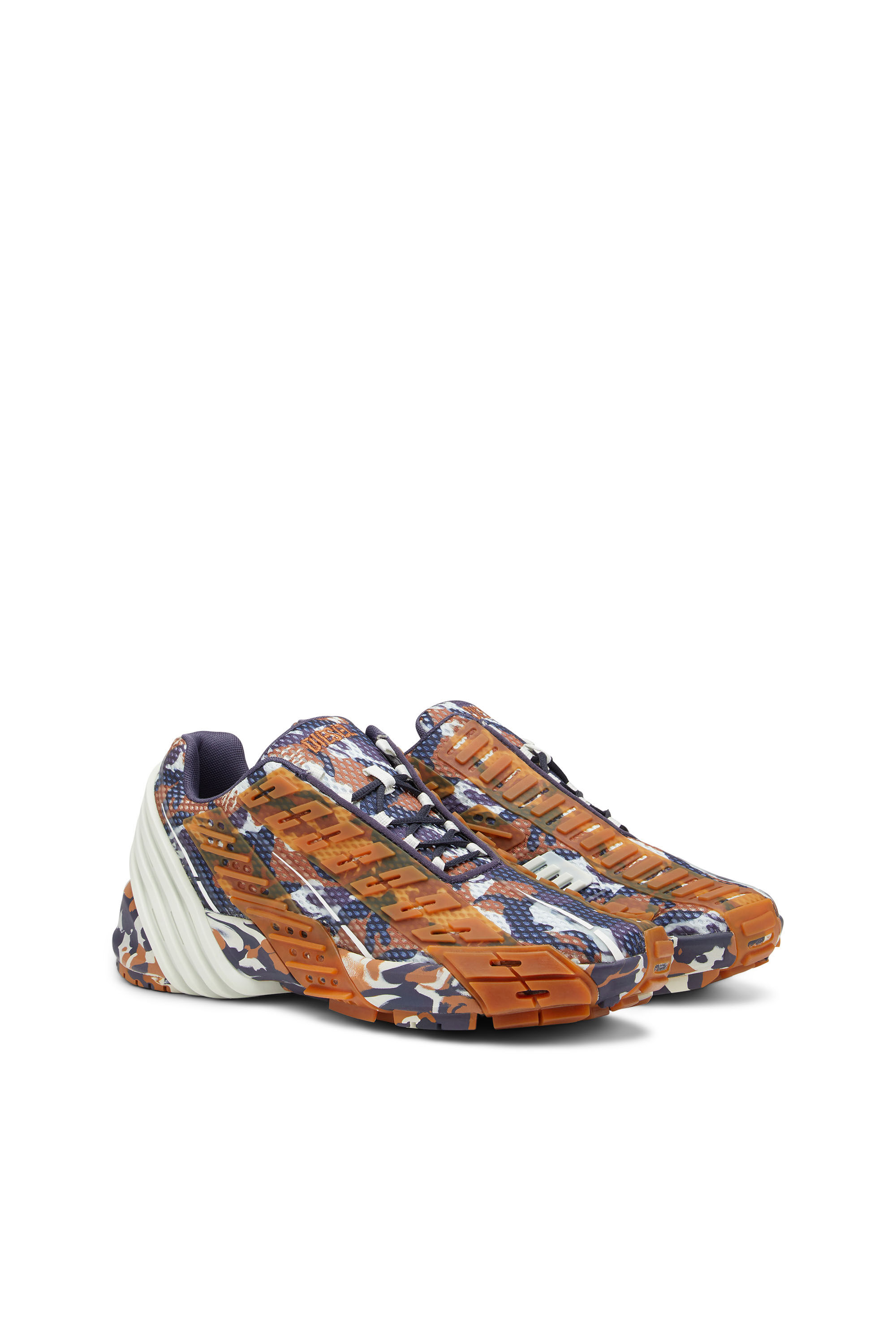 Diesel - S-PROTOTYPE LOW, Male's メッシュ スニーカー - S-Prototype Low in ブラウン/ブルー - 3