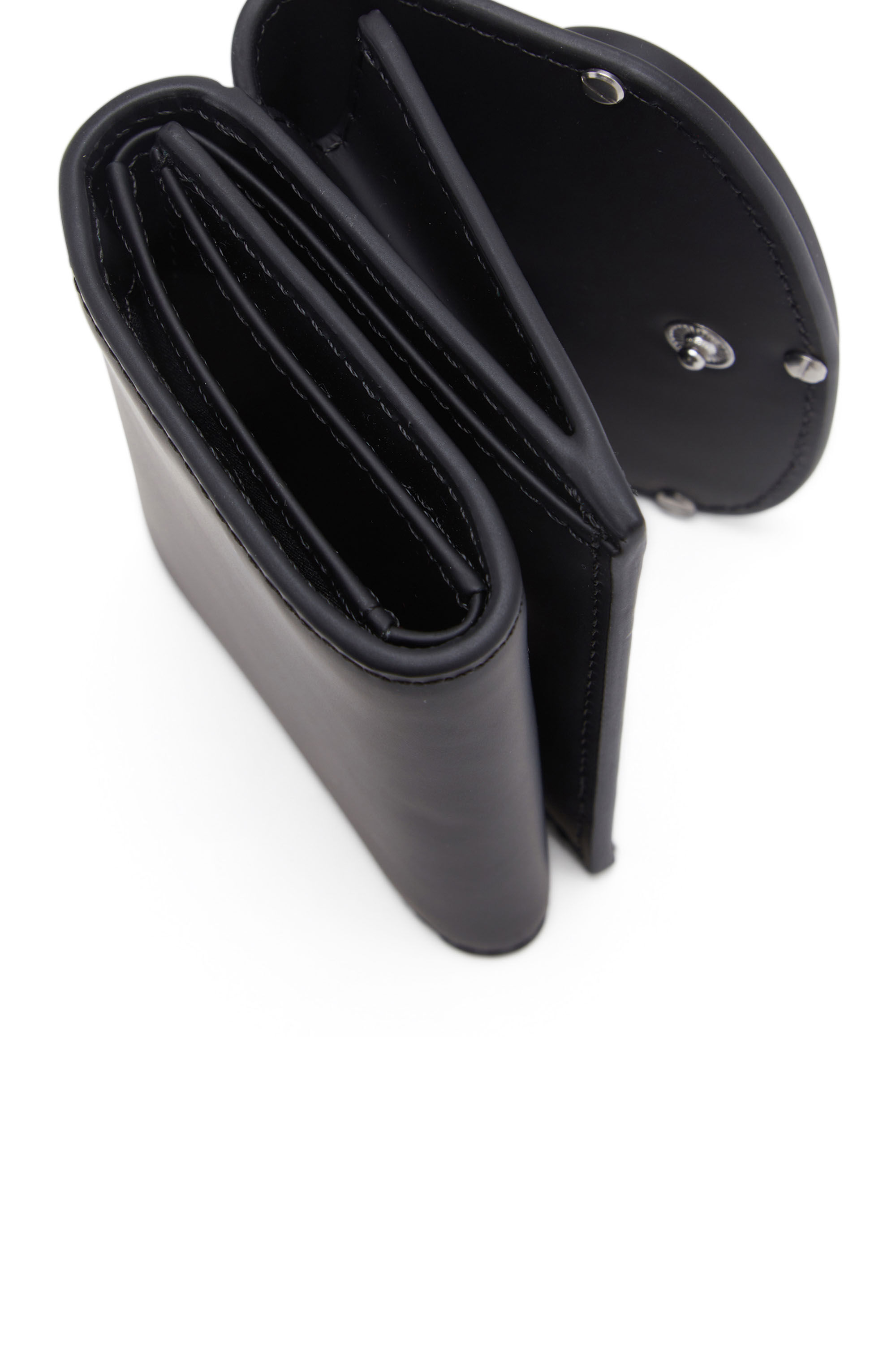 Diesel - 1DR TRI FOLD COIN XS II, Female's Tri-fold wallet in matte leather in ブラック - 3