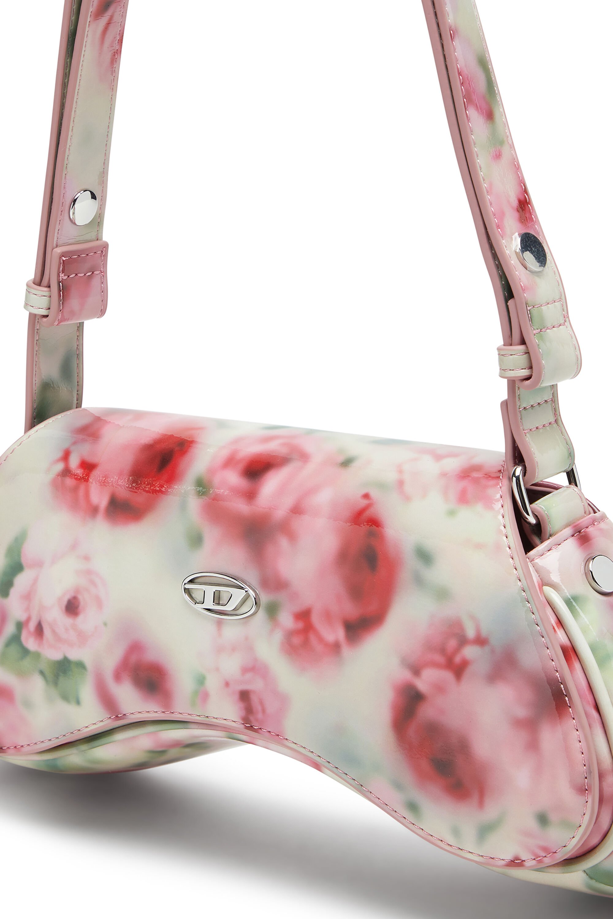 Diesel - PLAY CROSSBODY, Female's クロスボディバッグ in ホワイト/ピンク - 5