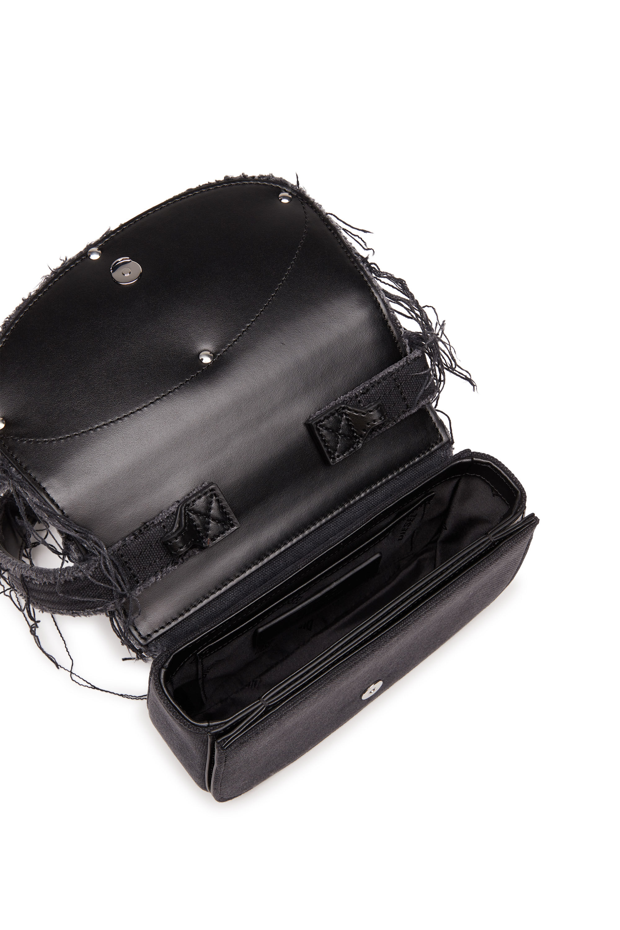 Diesel - 1DR, Female's 1DR-Iconic shoulder bag in canvas and leather in ブラック - 5