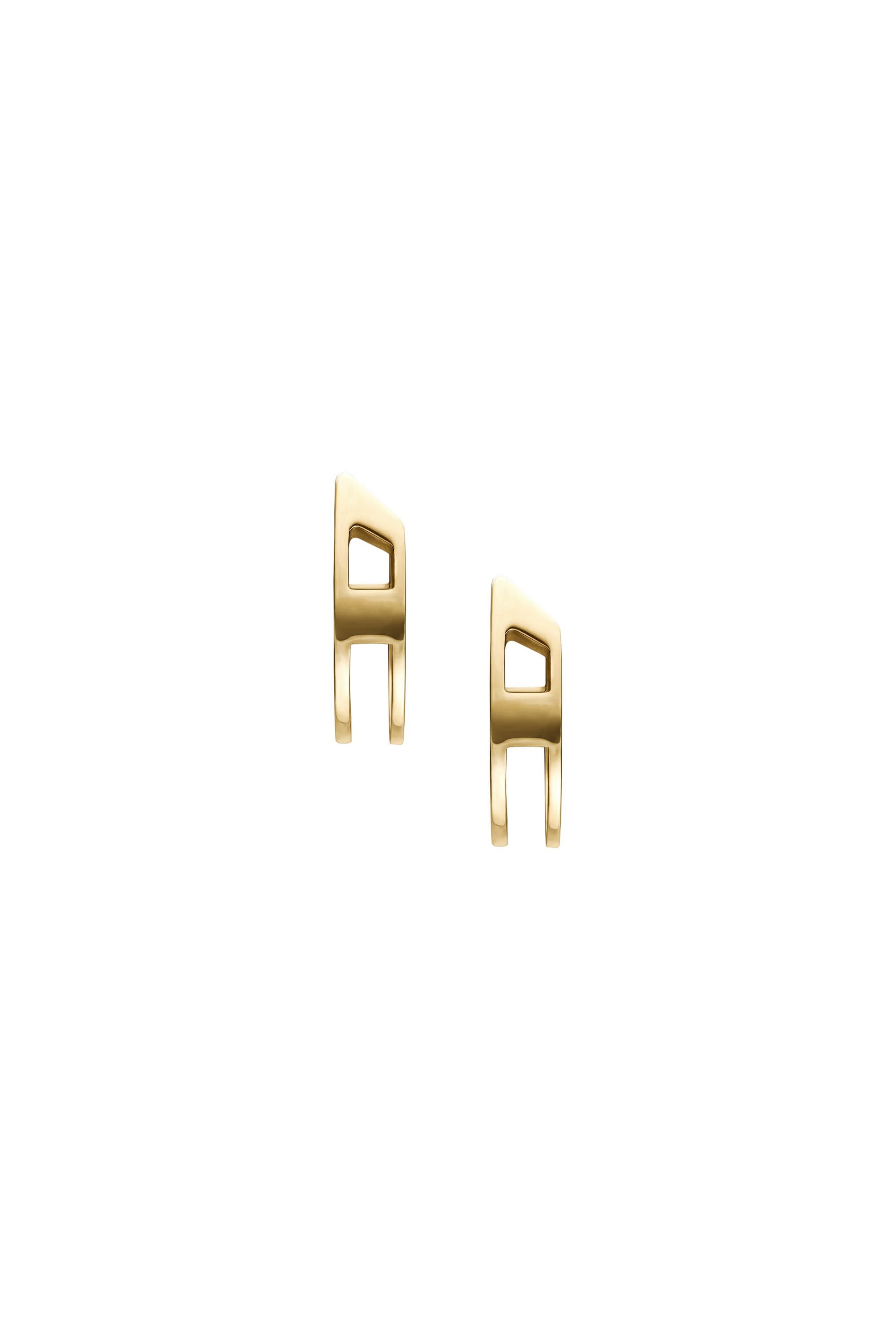 Diesel - DX1671710 JEWELLERY, Unisex's Gold-Tone Stainless Steel Hoop Earrings in ゴールド - 2