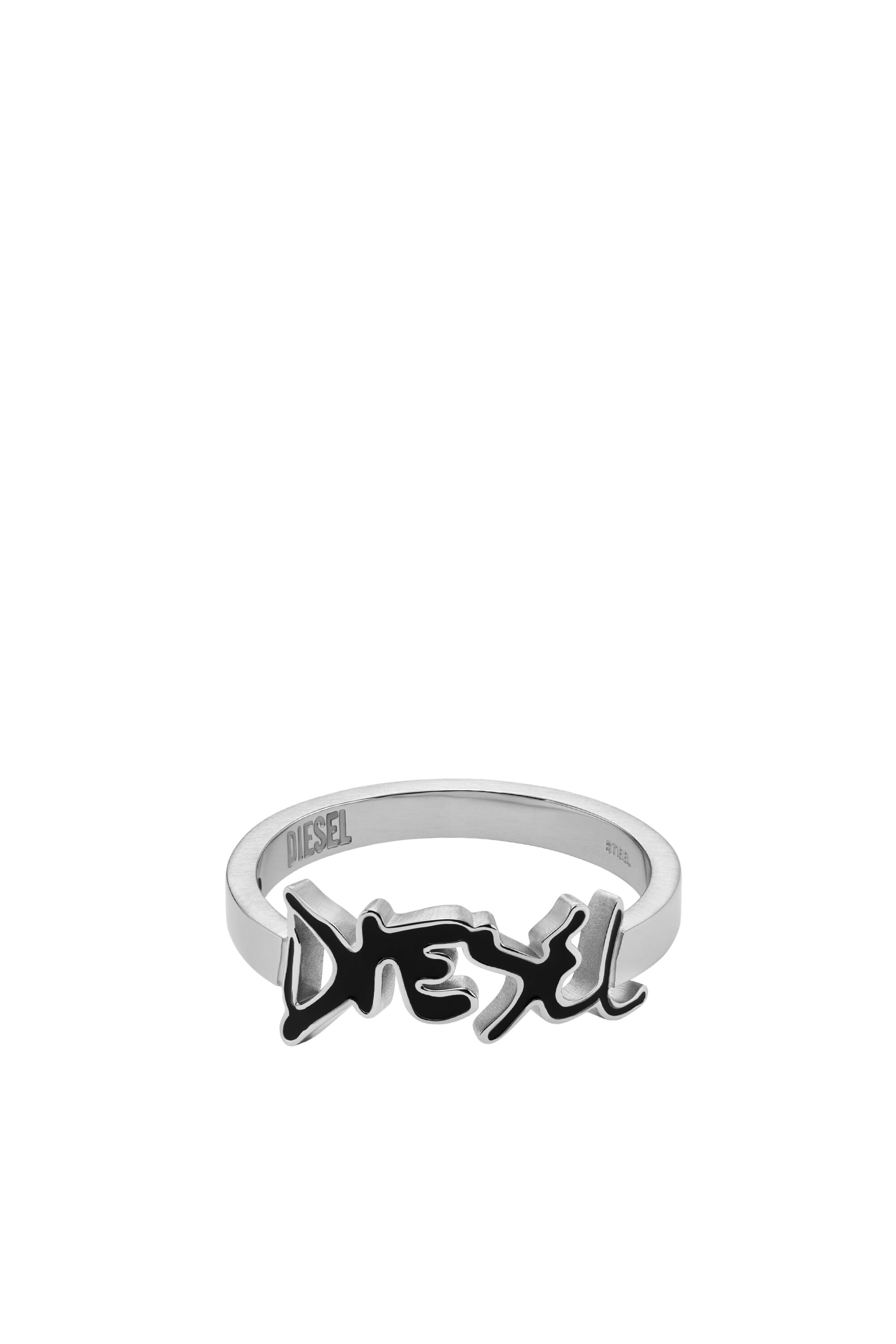 Diesel - DX1465, Male's リング in シルバー/ブラック - 2