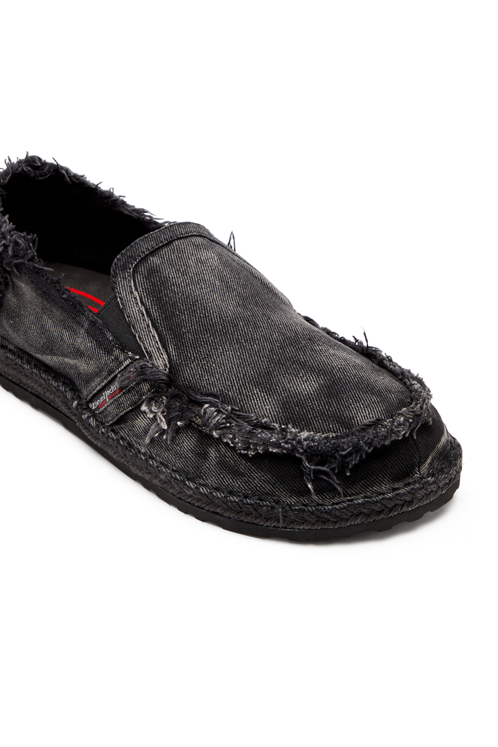 Diesel - D-LUKAS ESP, Male's D-Lukas-Espadrille loafers in distressed denim in ブラック - 6